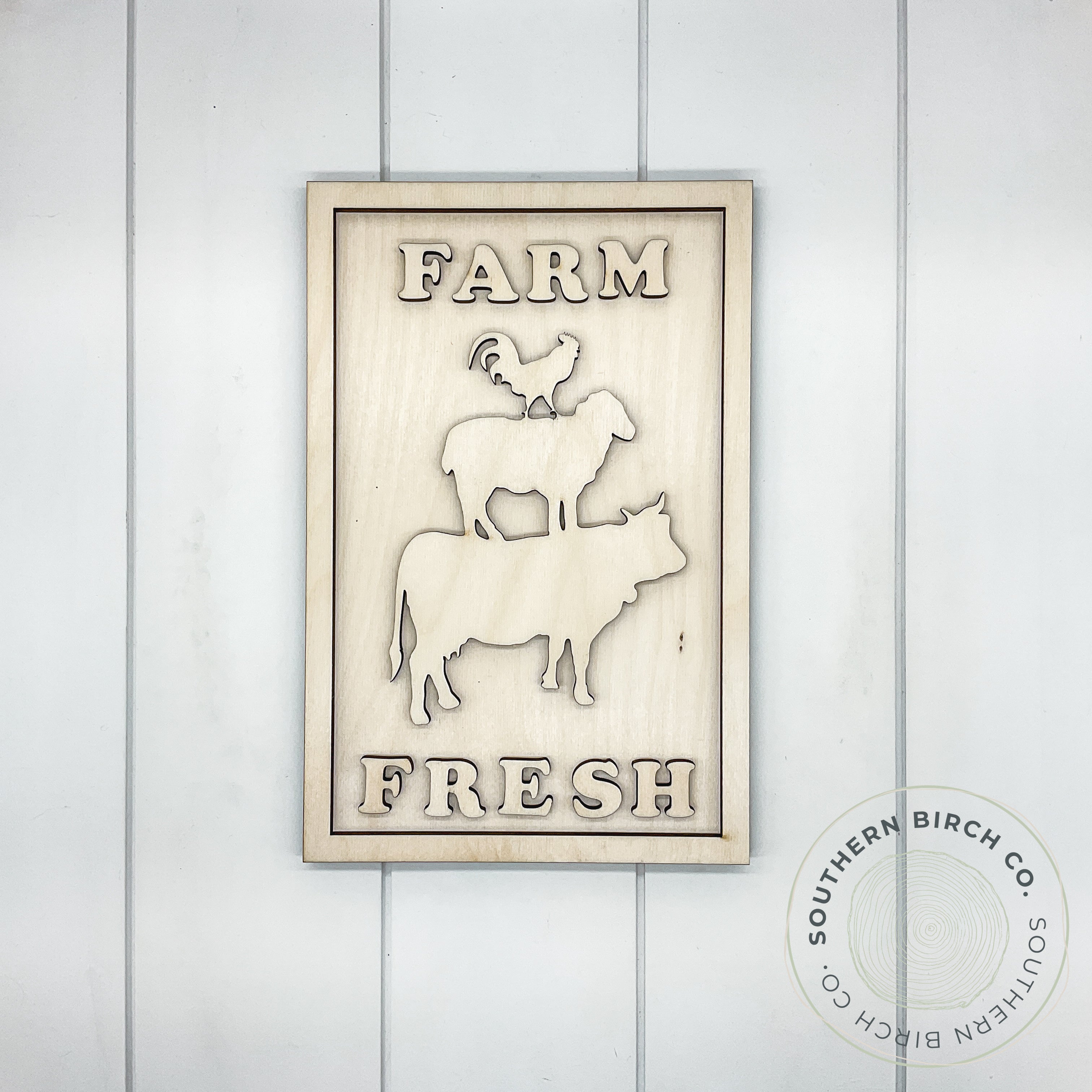 Farm Fresh 3D Framed Sign Blank