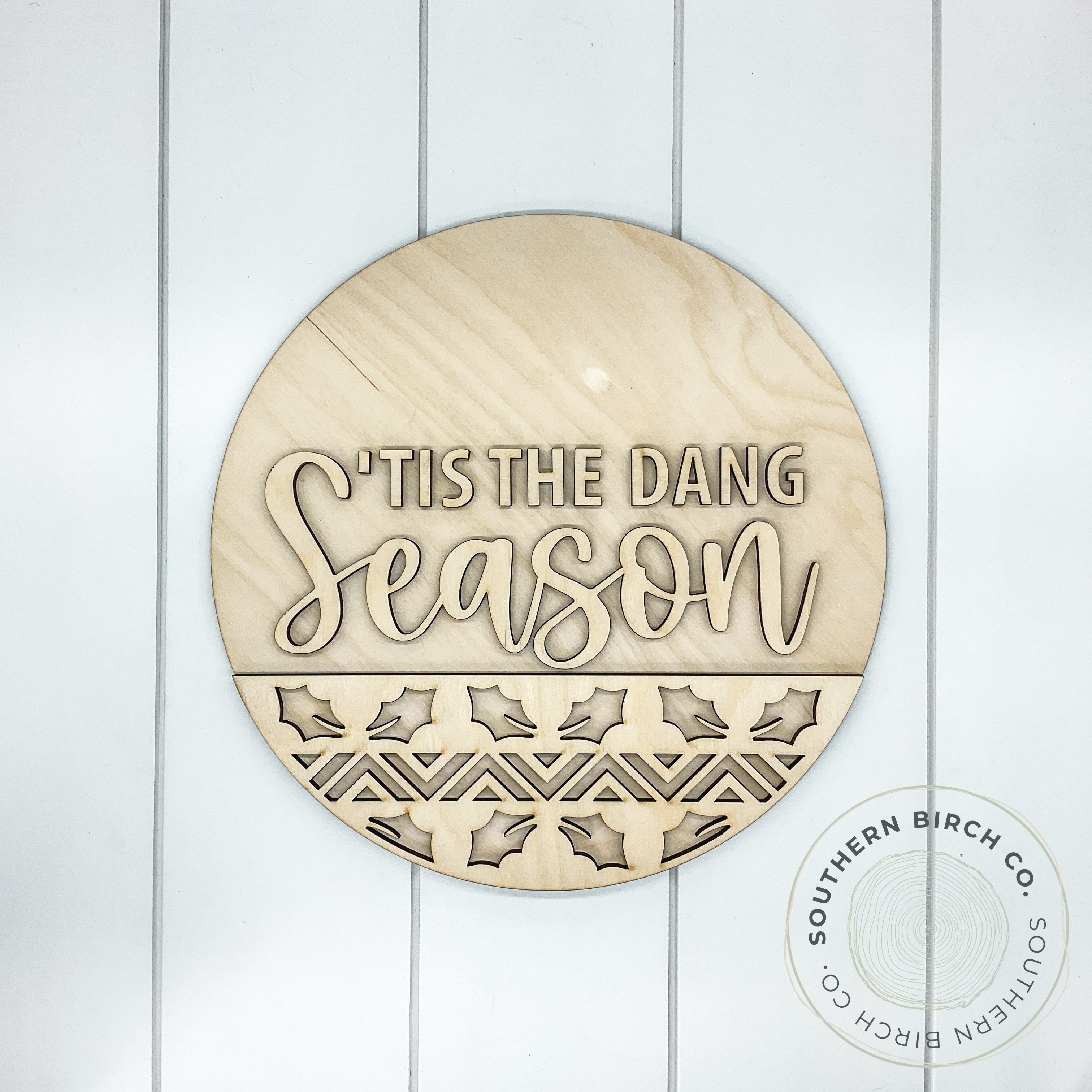 Tis The Dang Season 3D Round Blank