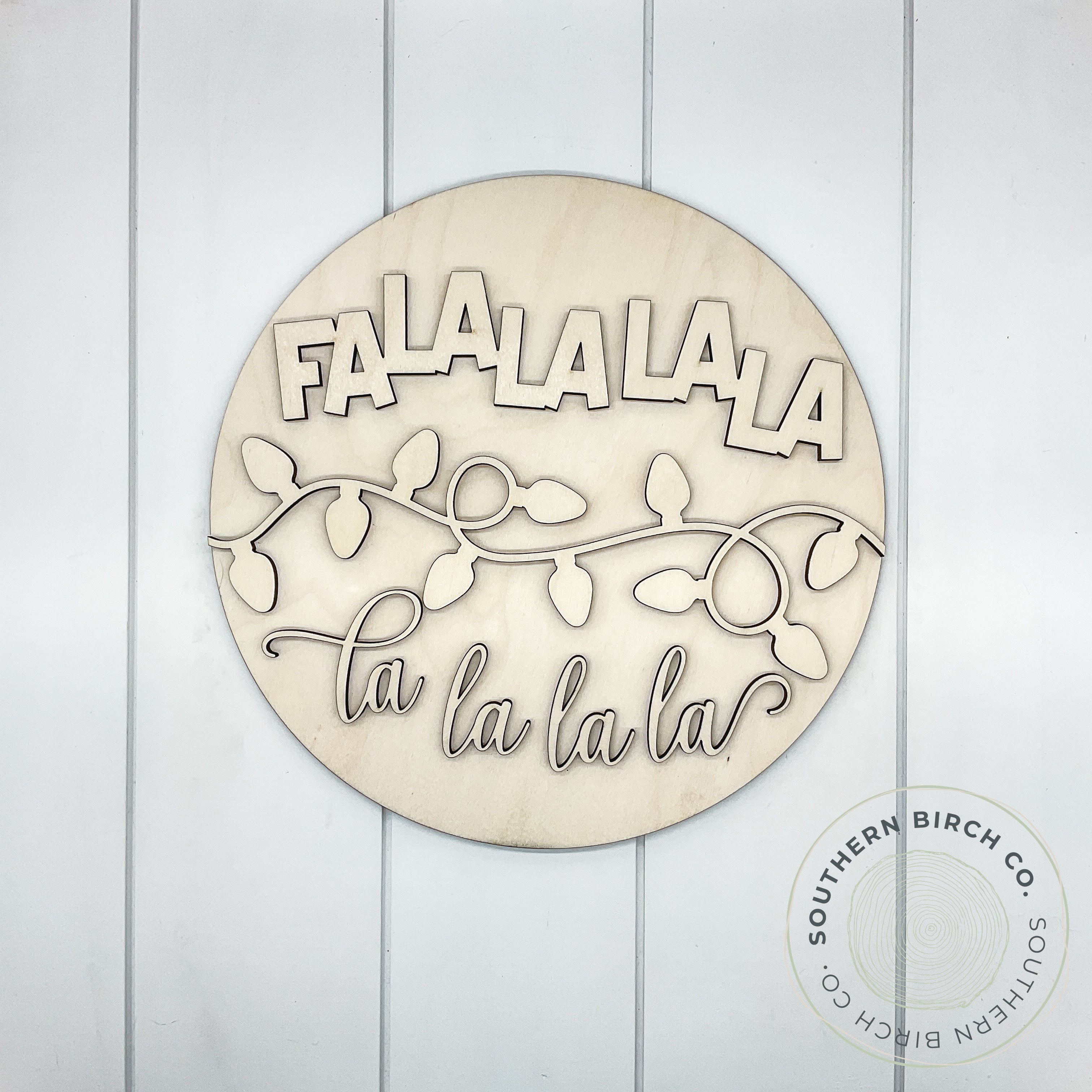 Fa La La La La 3D Round Blank