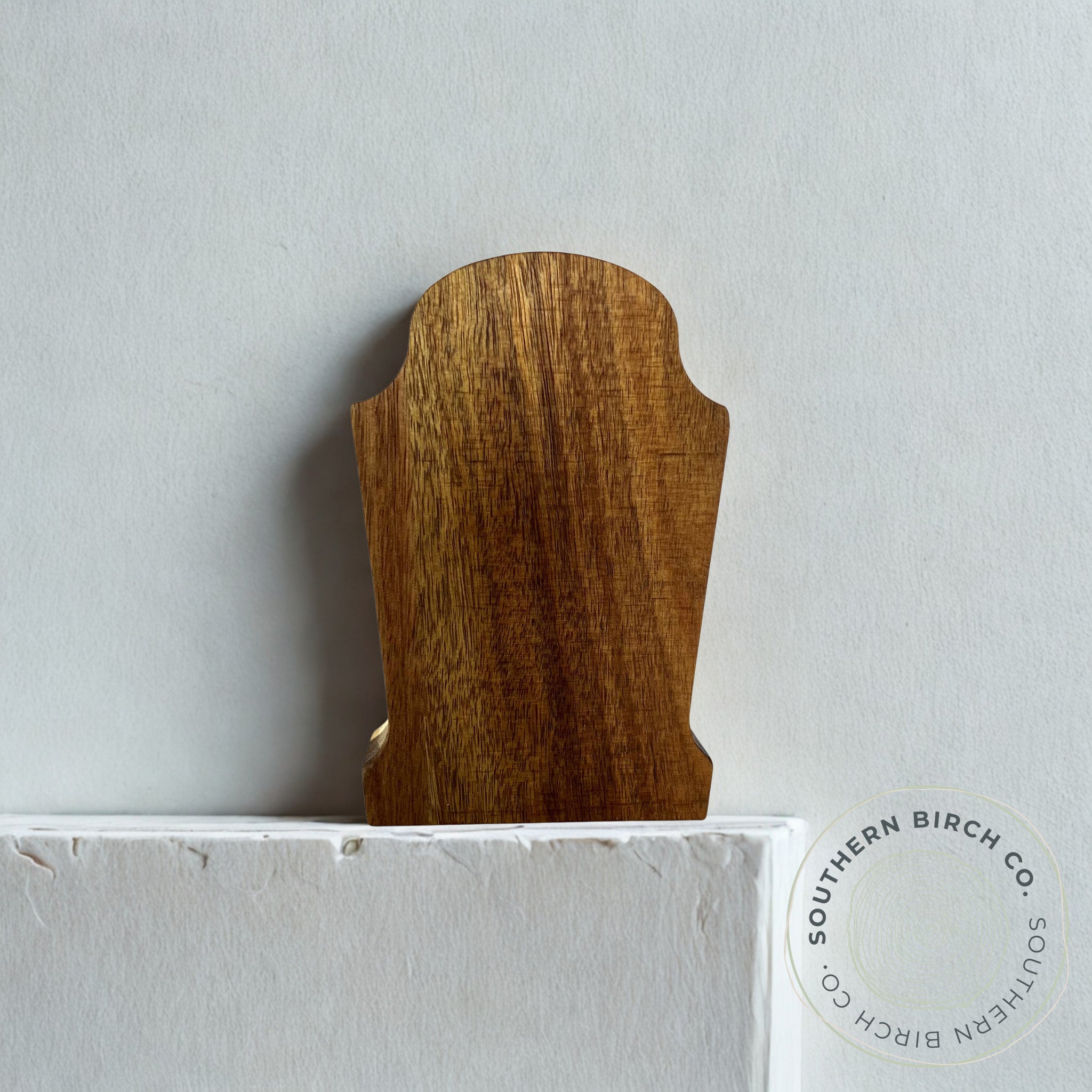 Acacia Wood Shelf Block (Tombstone Style 2)
