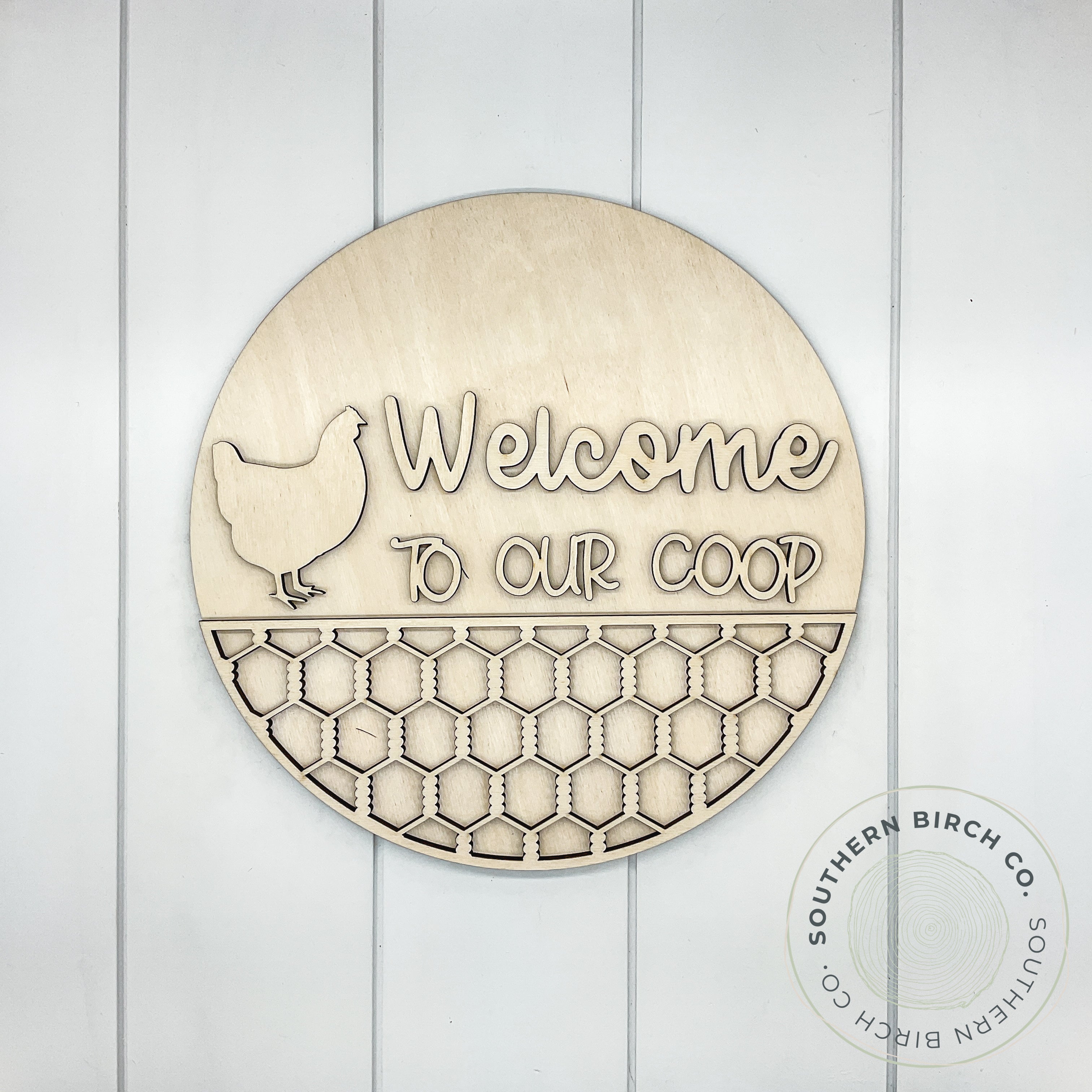 Welcome To Our Coop 3D Round Blank