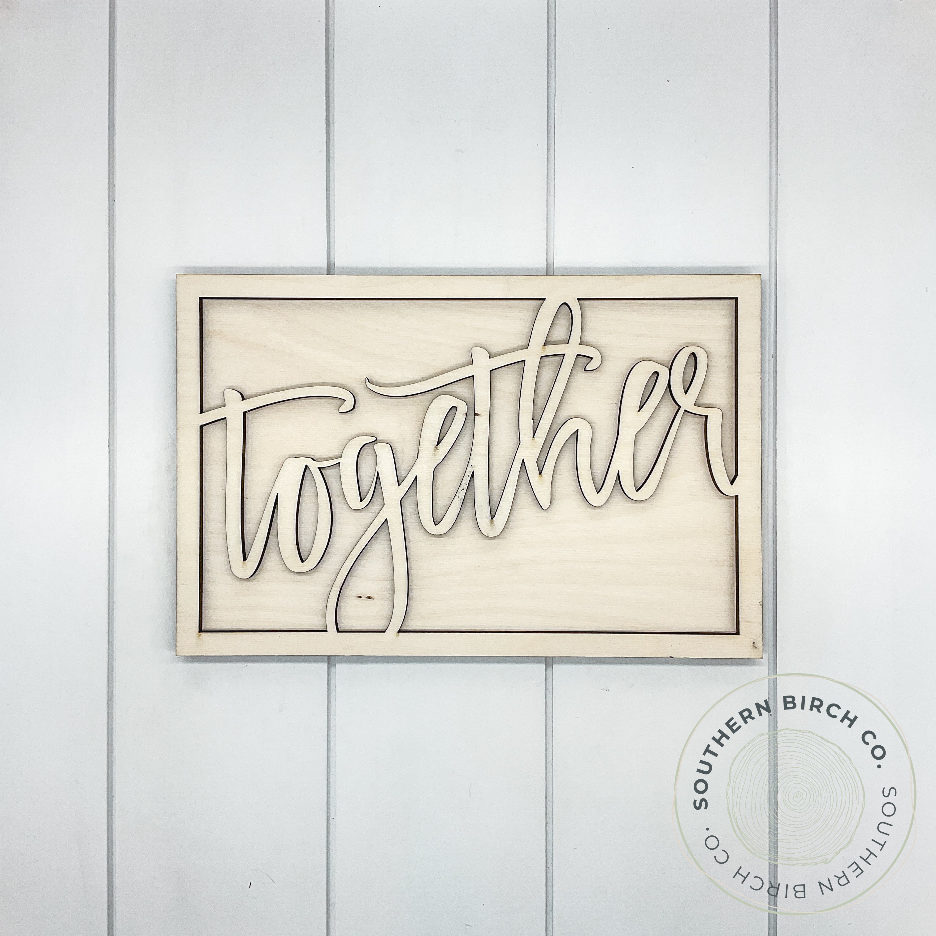 Together 3D Framed Sign Blank