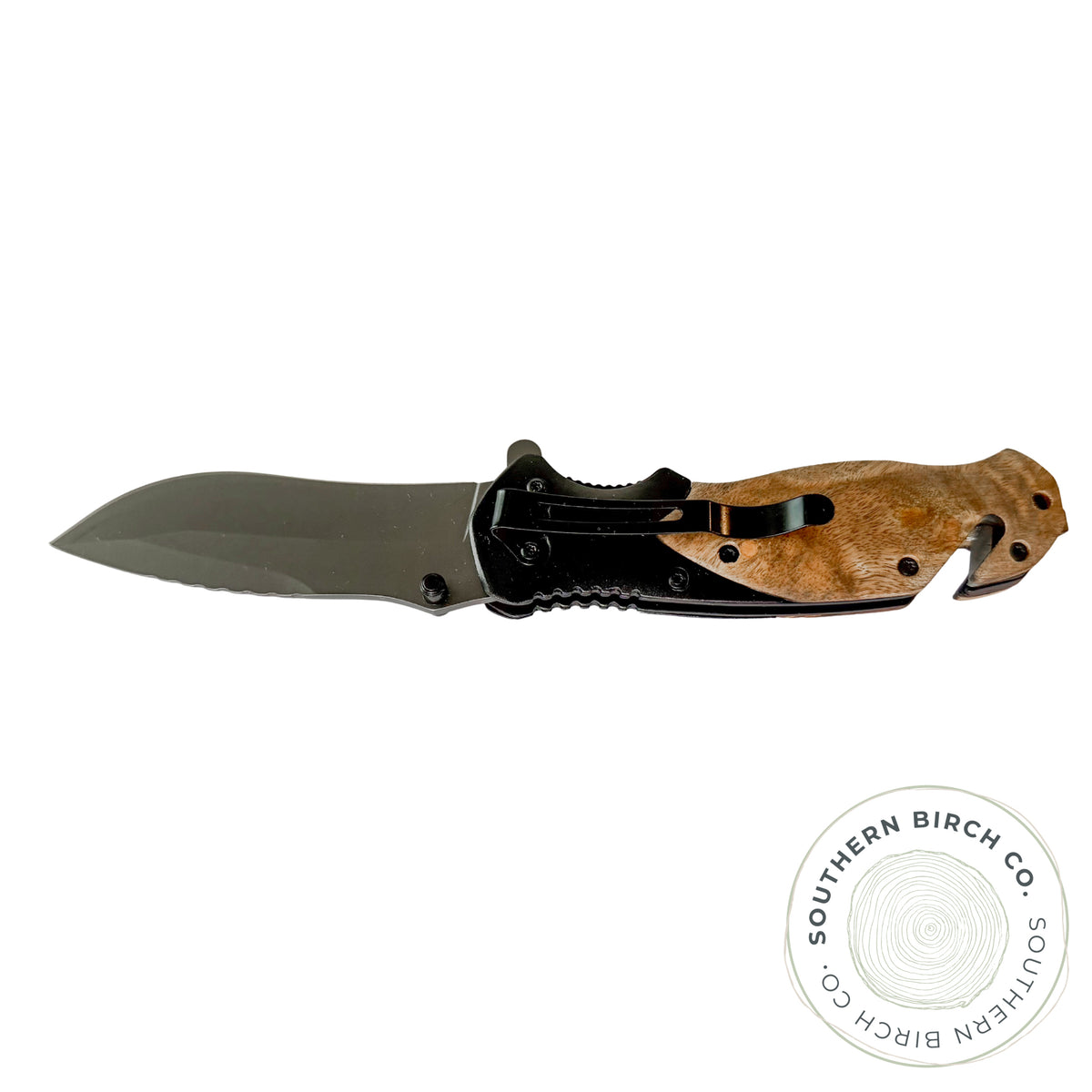 Shadow Wood Handled Knife (Black Handle)