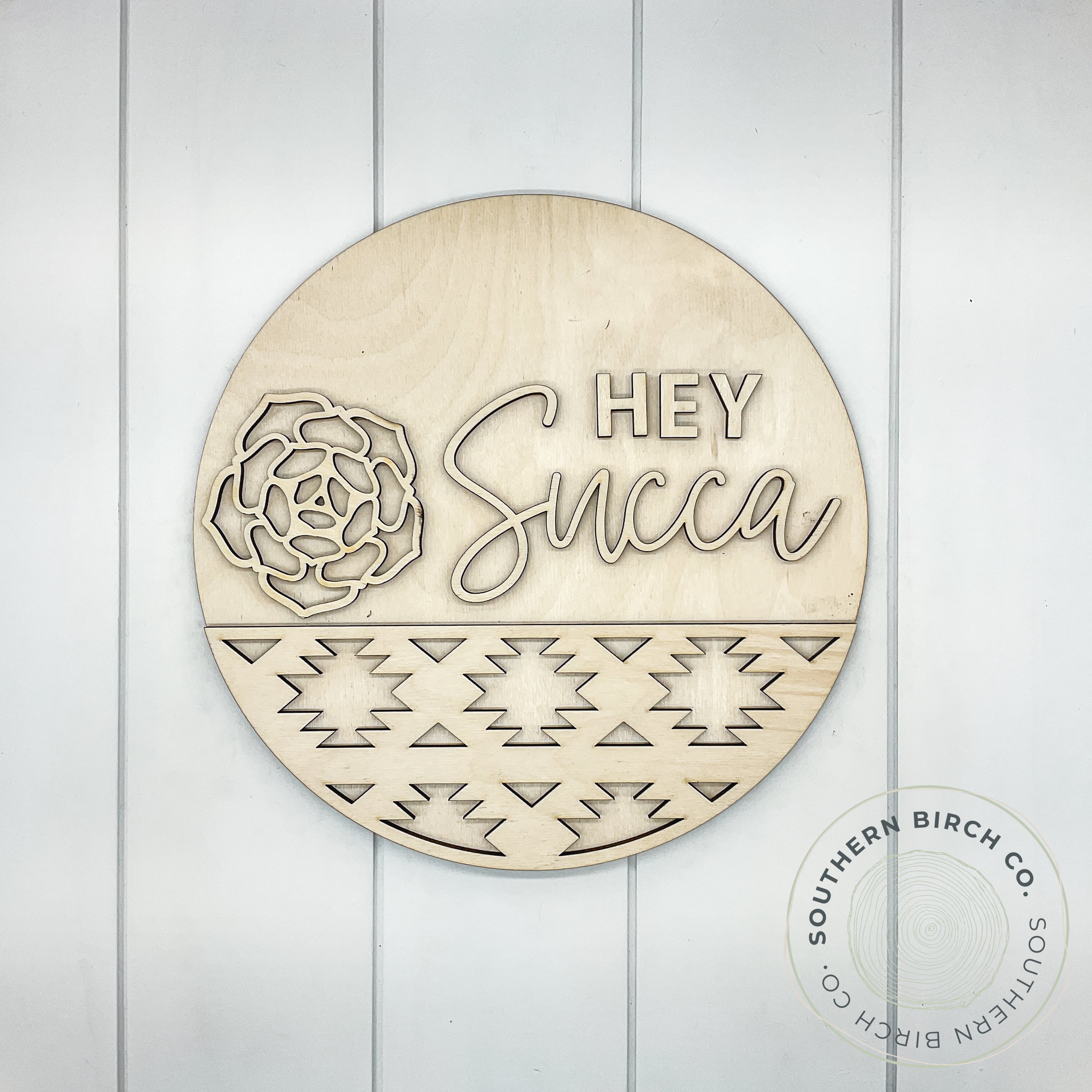 Hey Succa 3D Round Blank