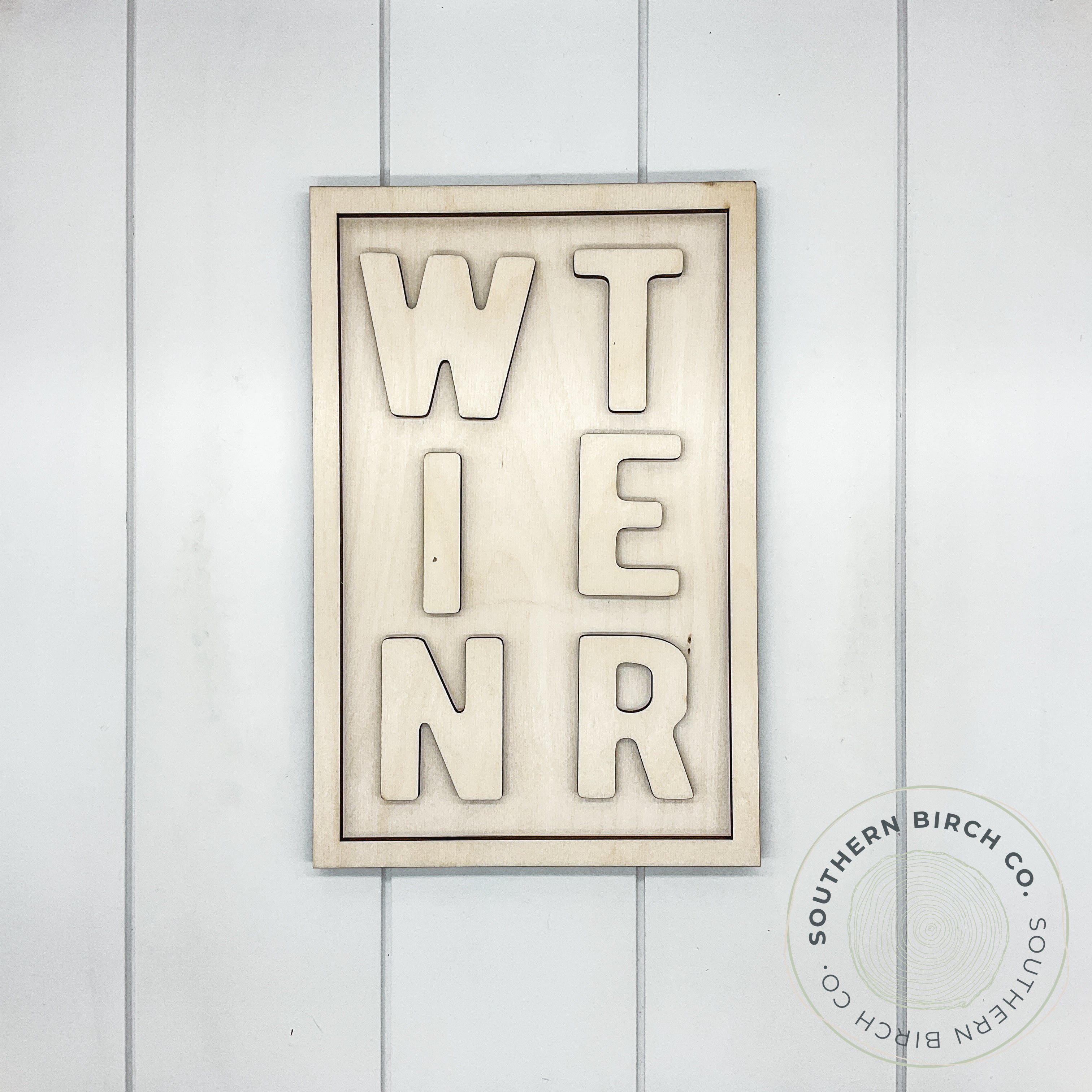 Winter 3D Framed Sign Blank