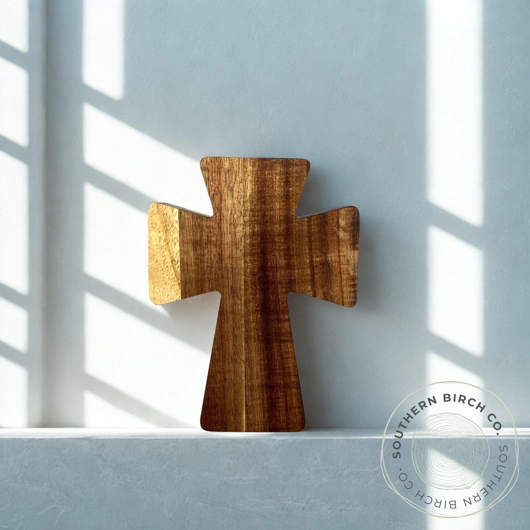 Acacia Wood Shelf Block (Cross)