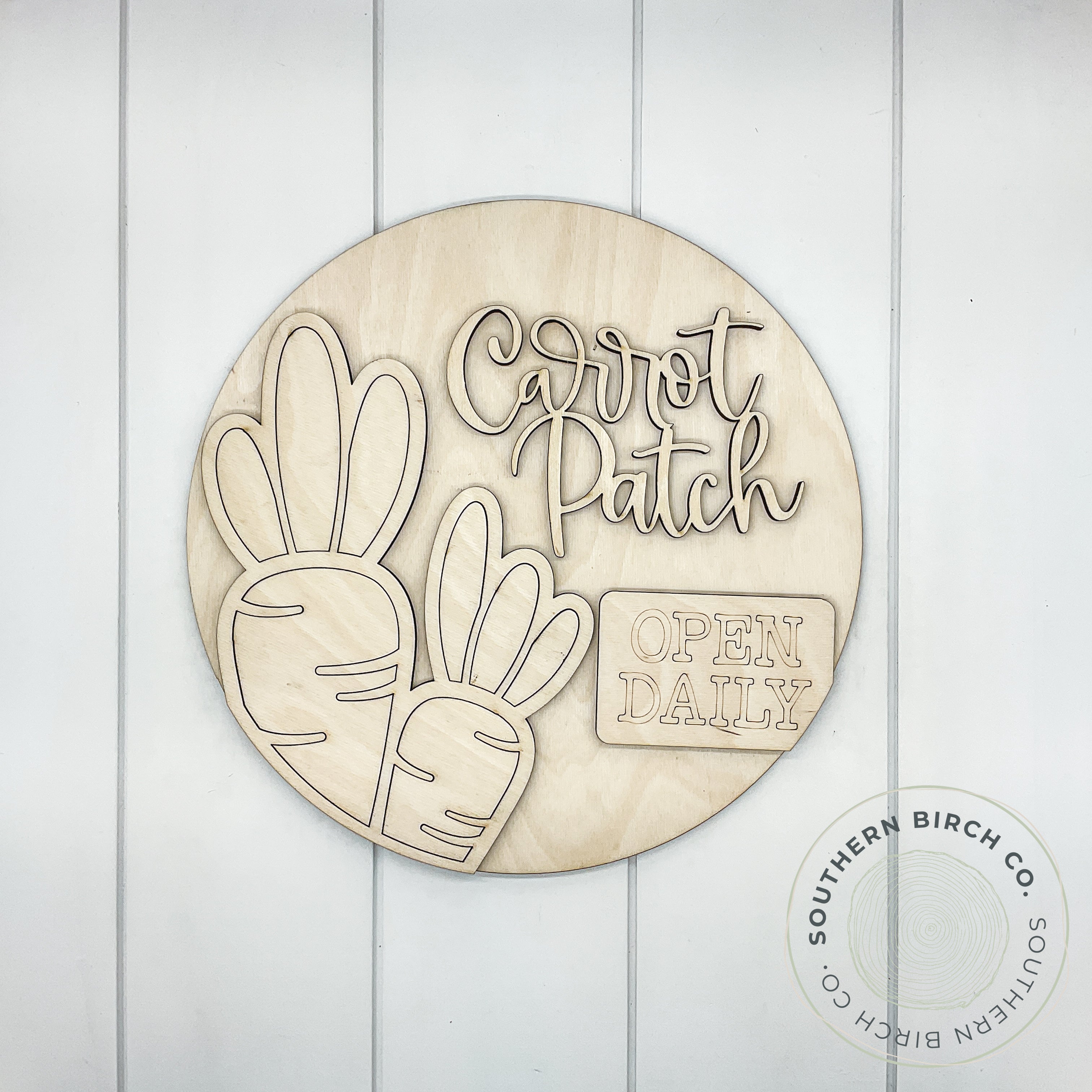 Carrot Patch 3D Round Blank
