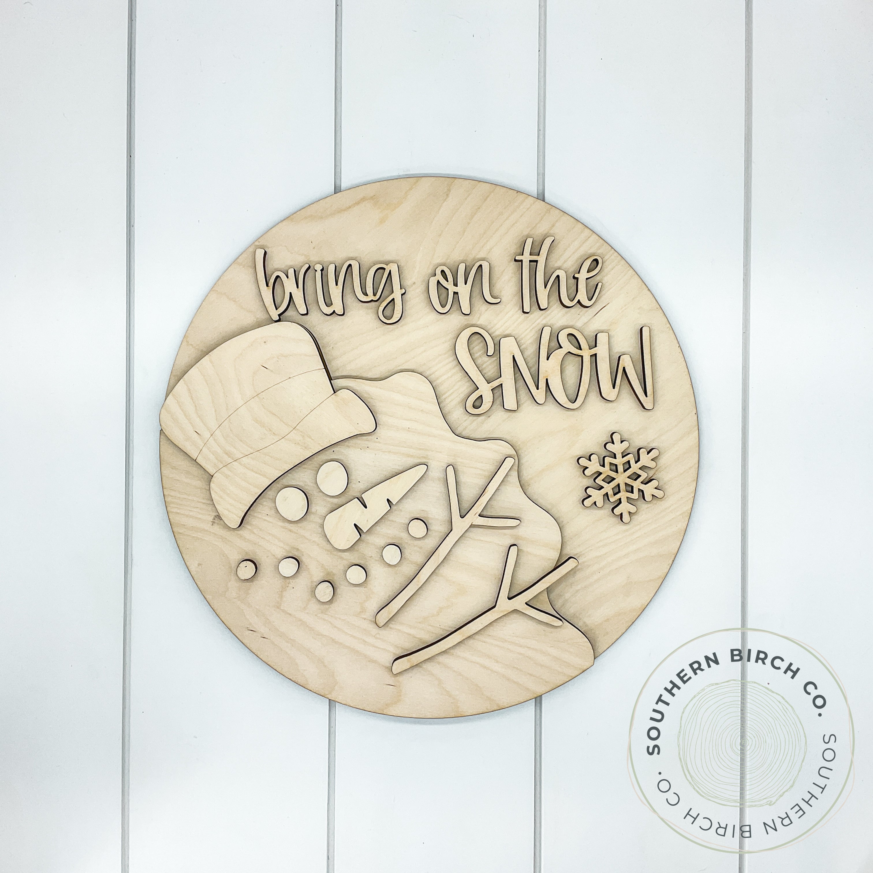 Bring On The Snow 3D Round Blank