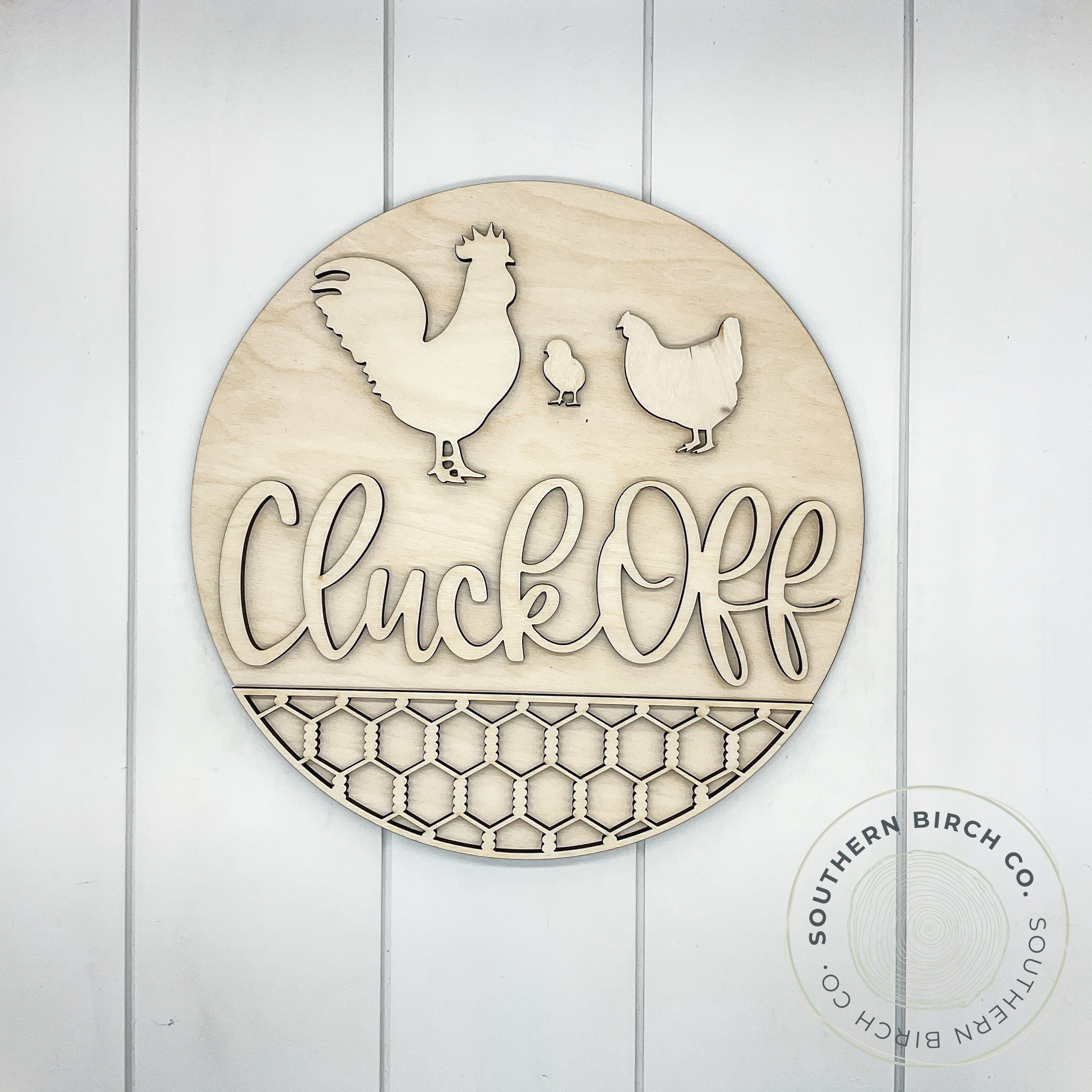 Chicken Trio 3D Round Blank