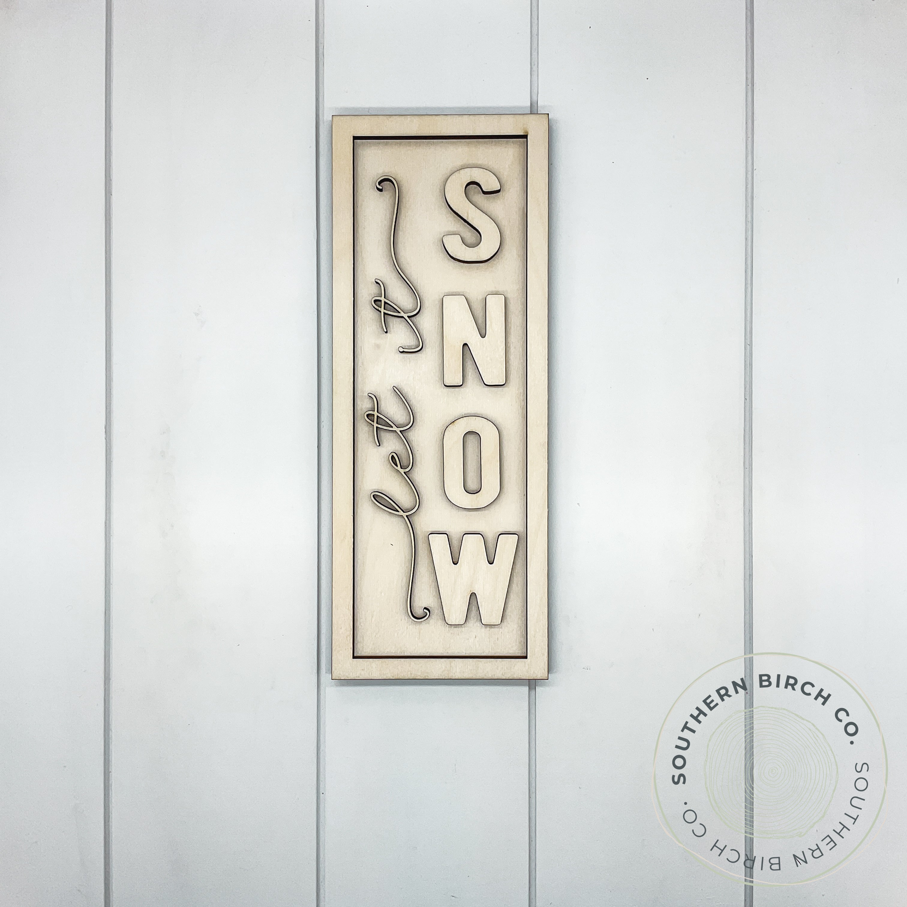 Let It Snow 3D Framed Sign Blank