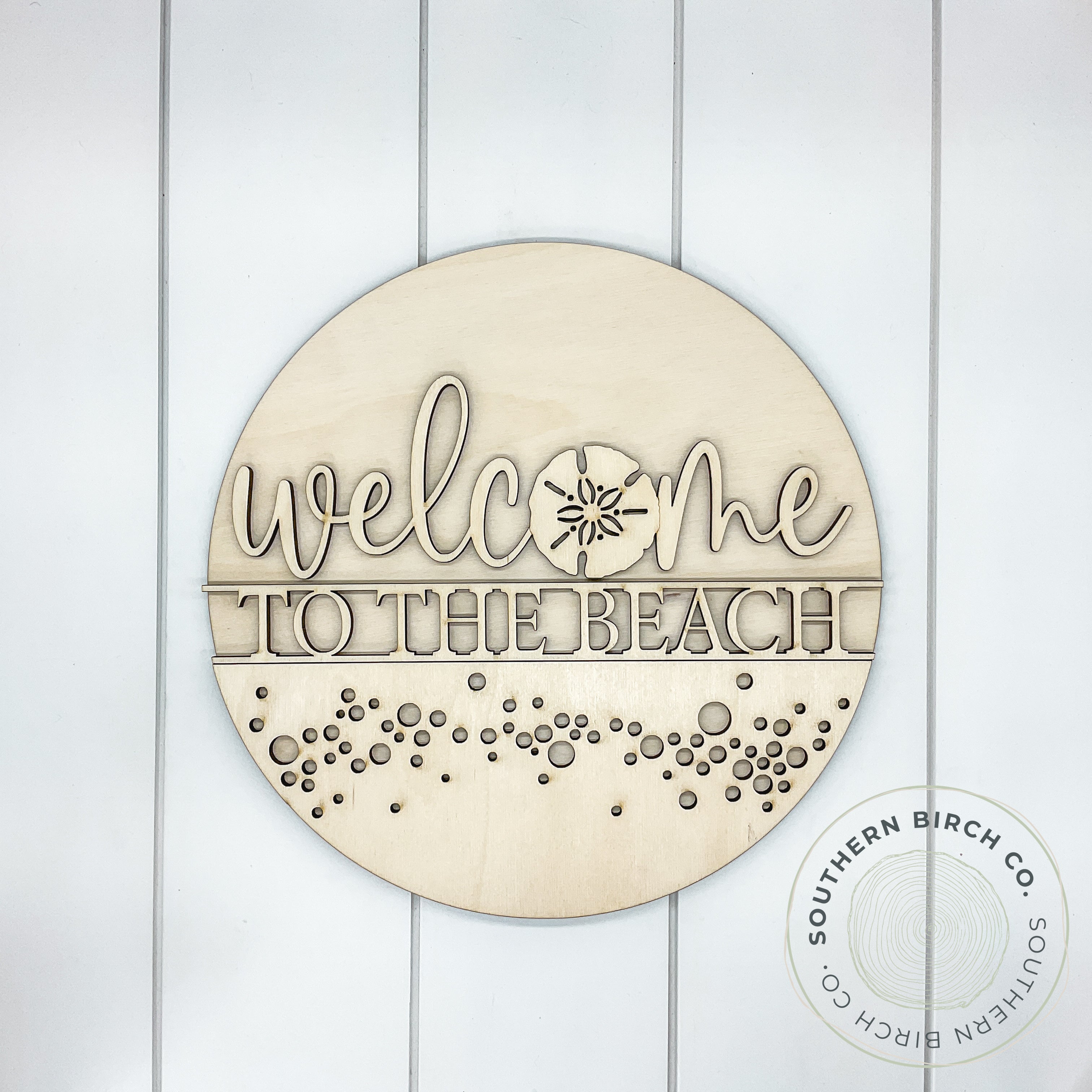 Welcome To The Beach 3D Round Blank