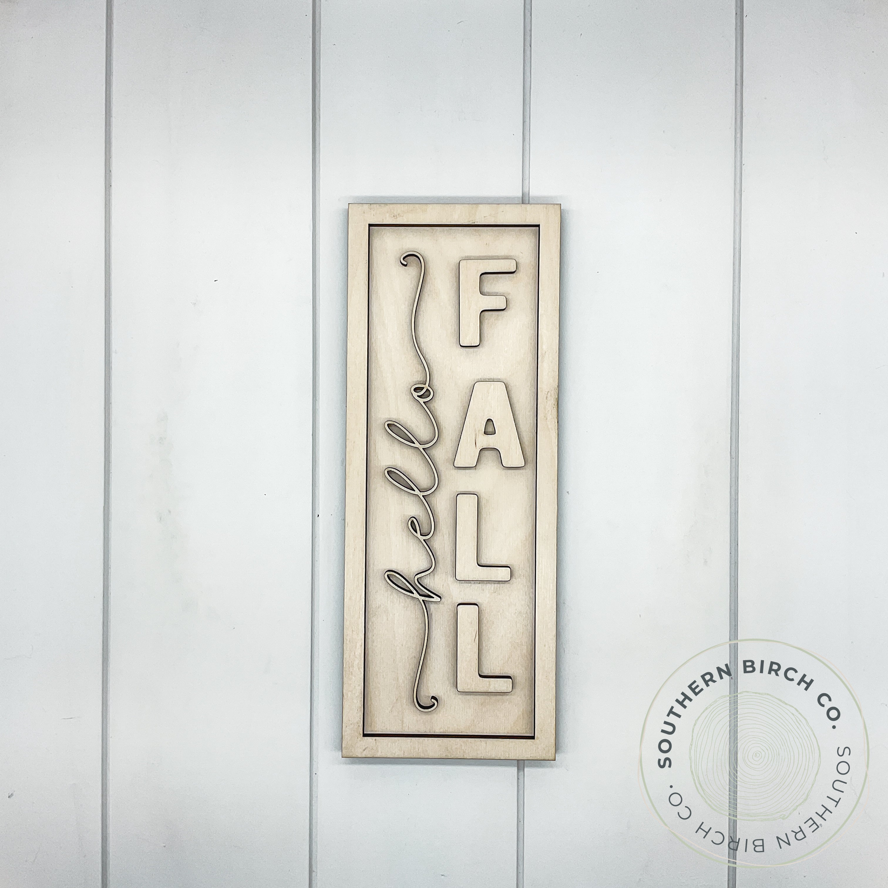 Hello Fall 3D Framed Sign Blank