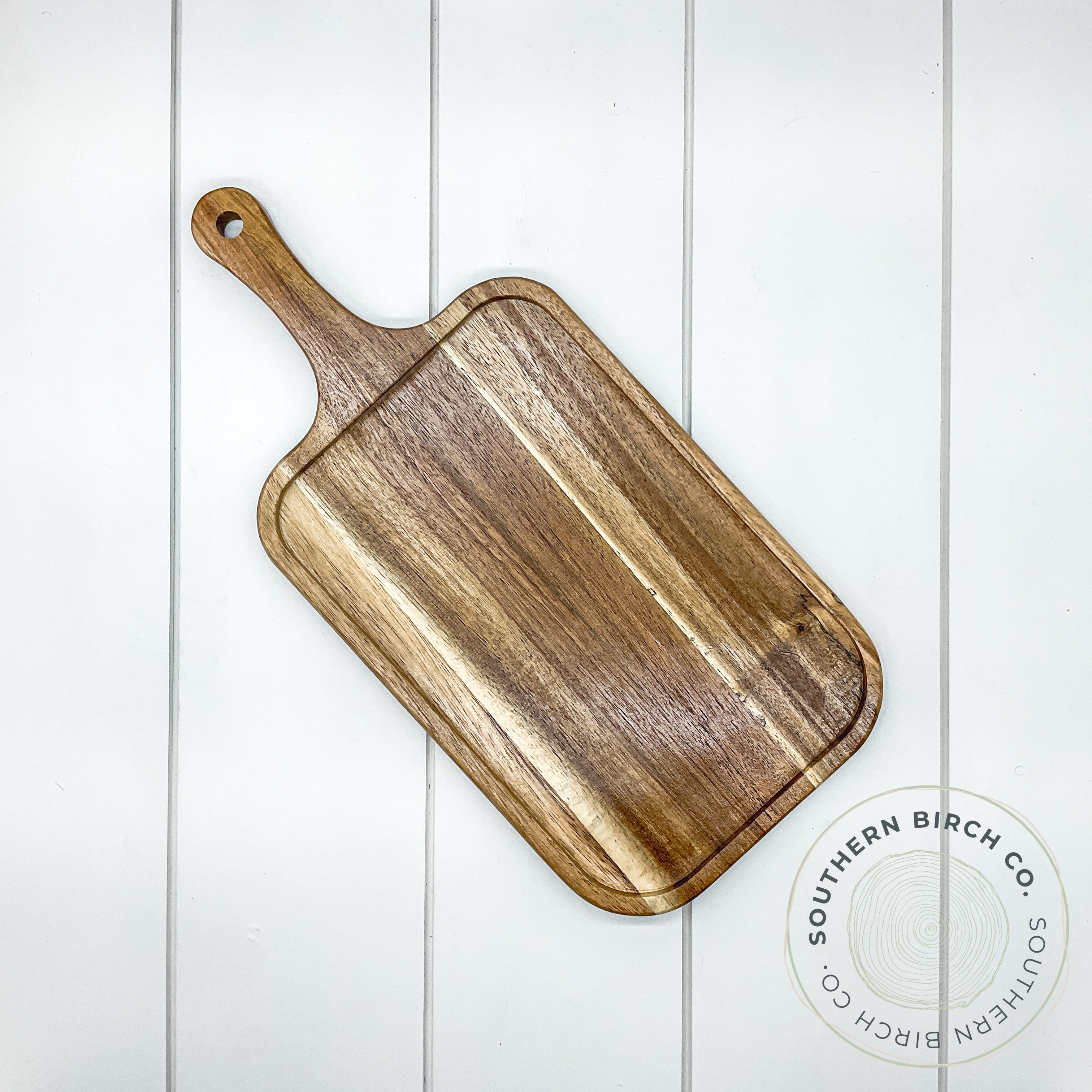 Acacia Wood Tray (Rectangular Handle)