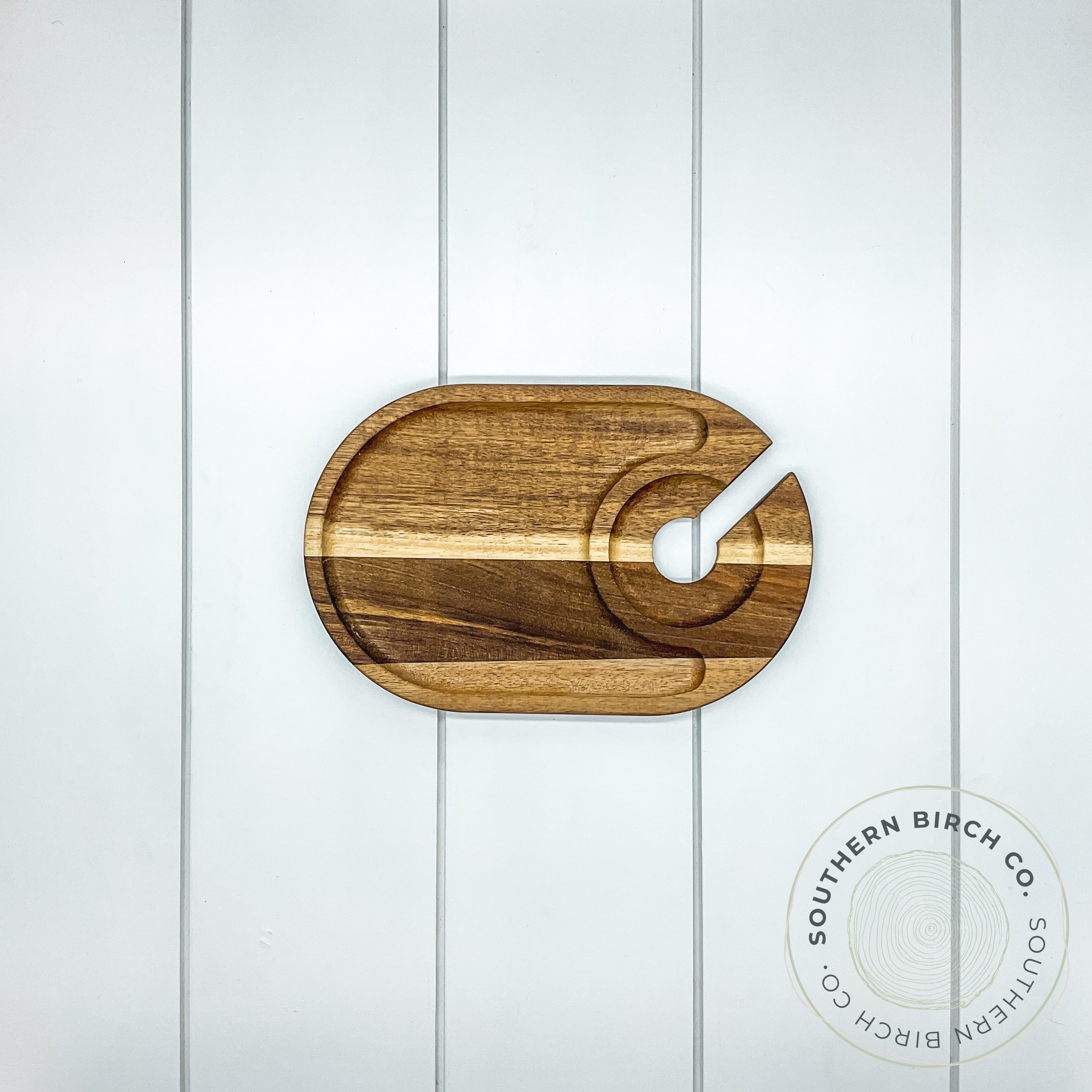 Acacia Wood Wine Glass Tray
