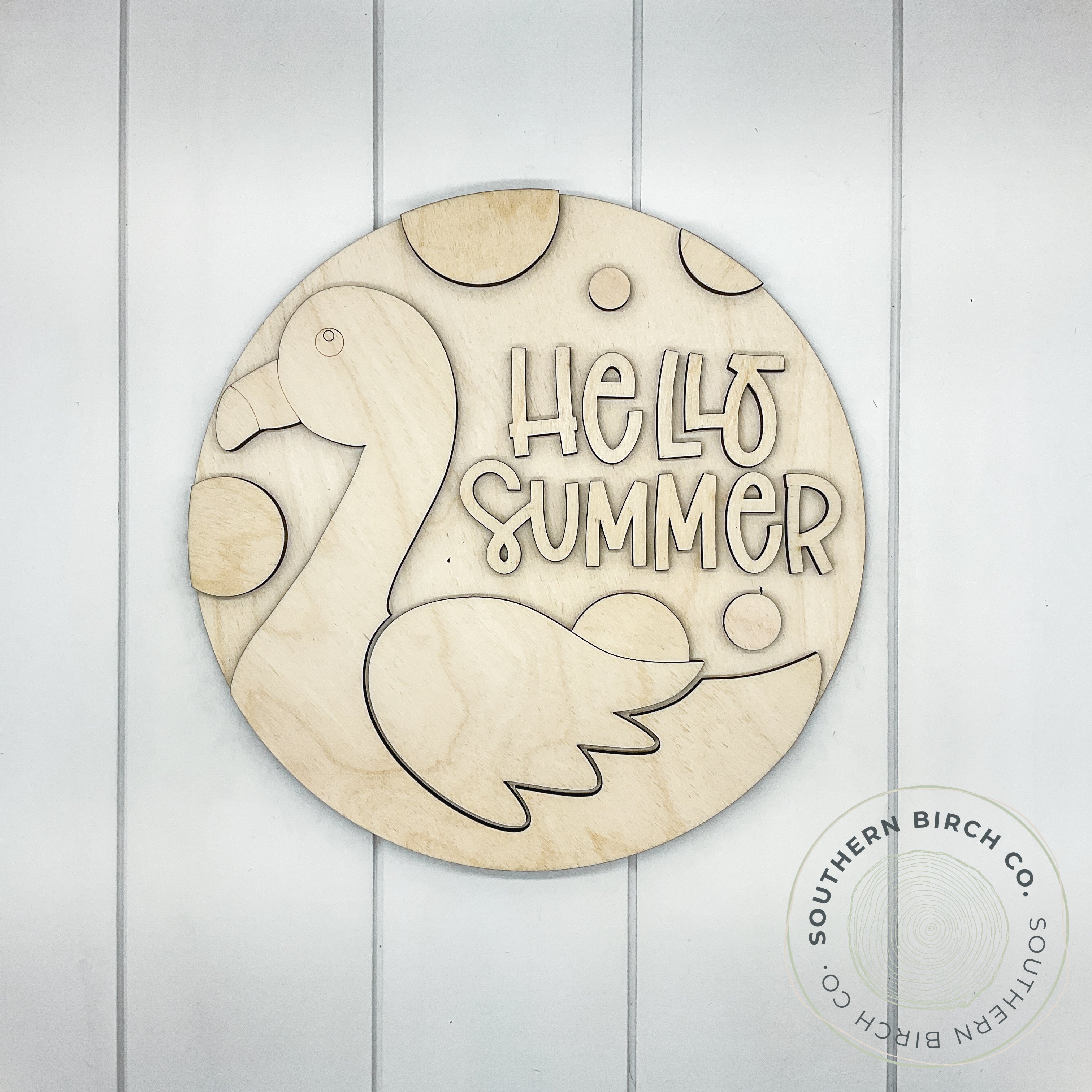 Flamingo 3D Round Blank (Hello Summer)