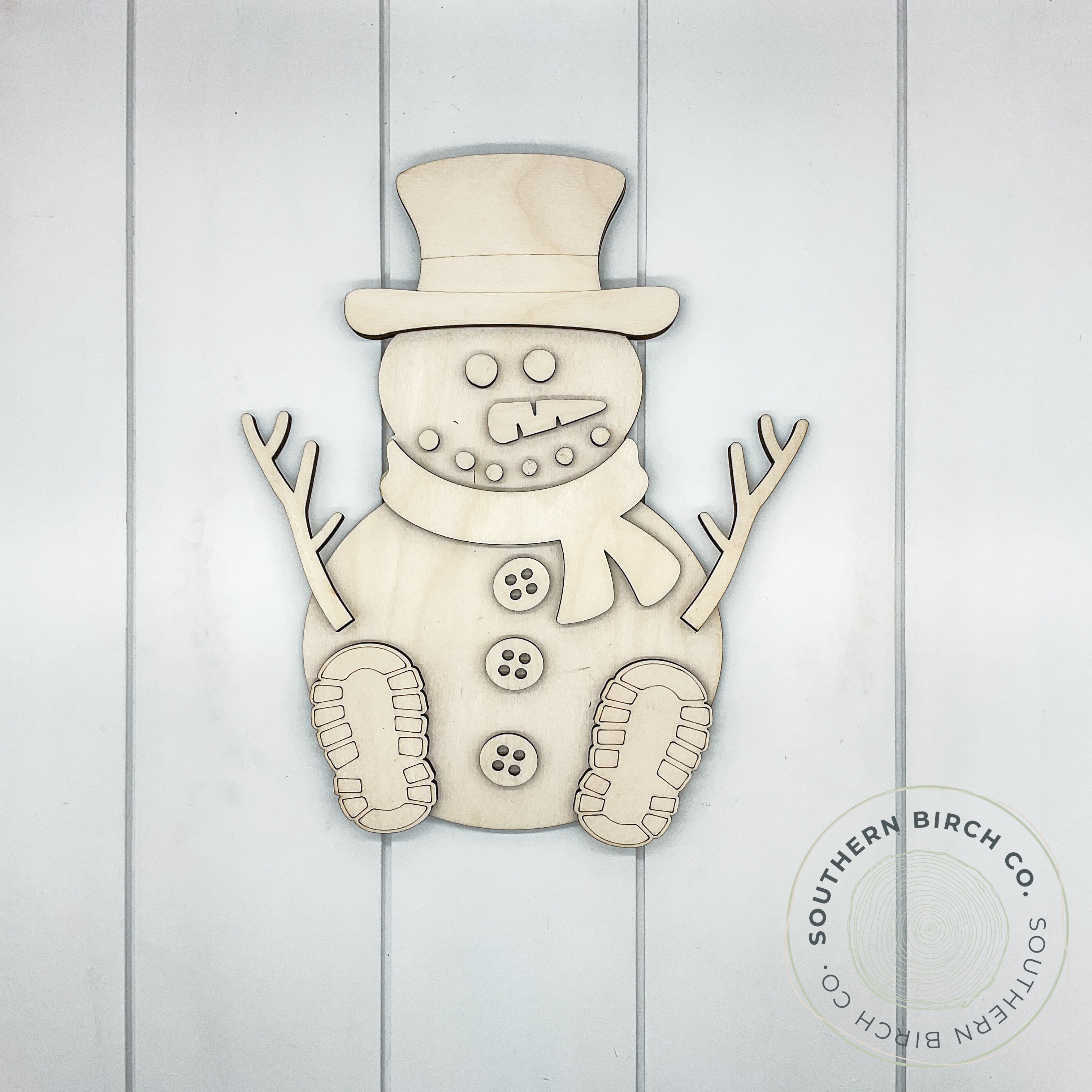 Snowman 3D Blank (Sitting)