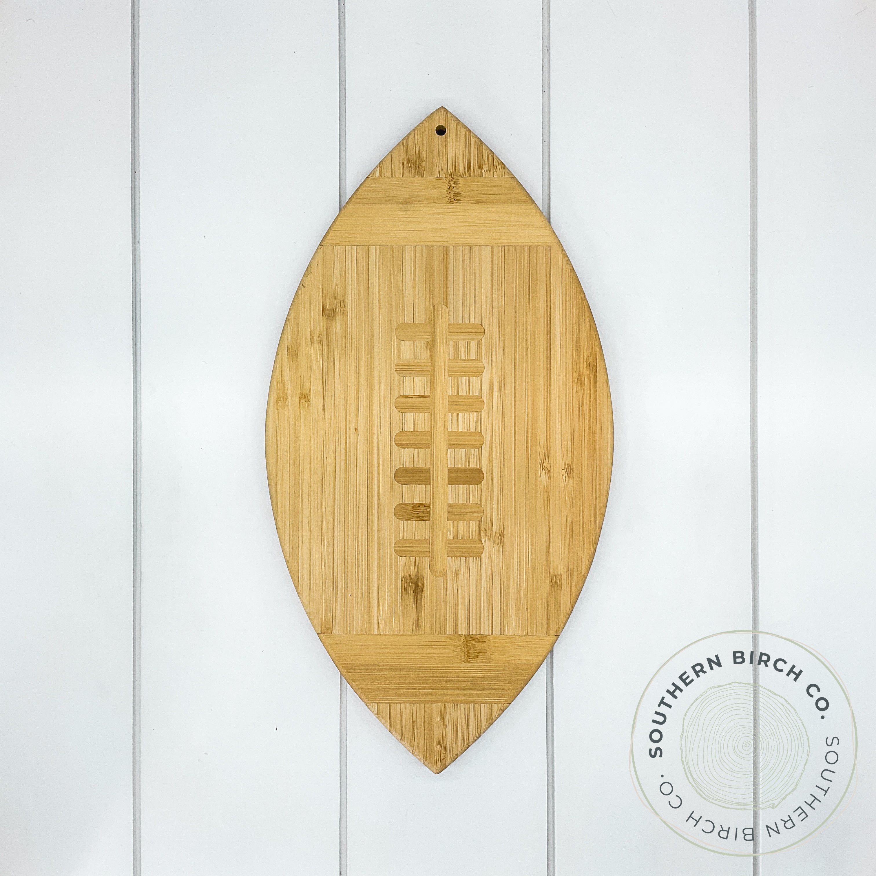 Bamboo Wood Cutting Board (Football)