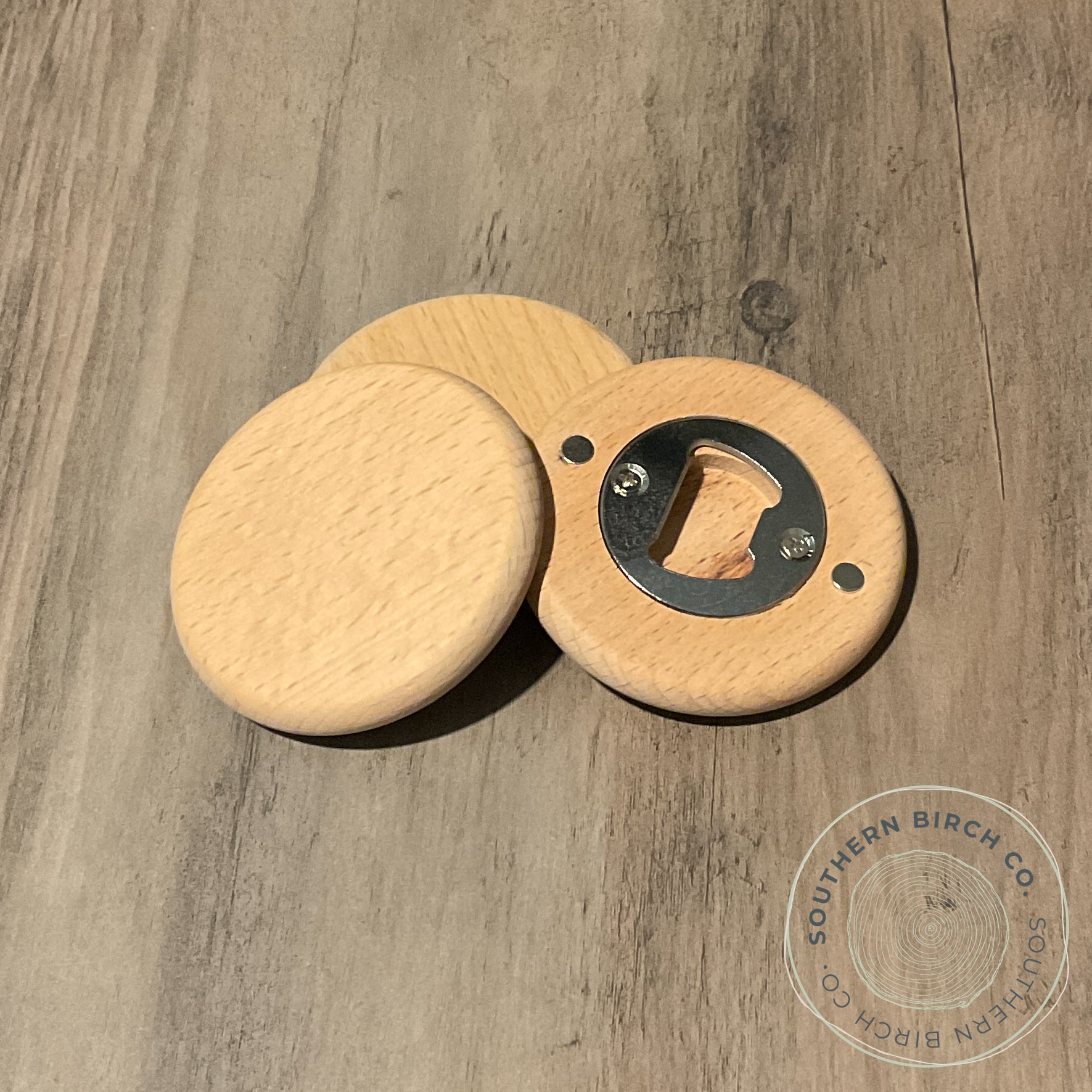 Beech Wood Bottle Opener (Round)