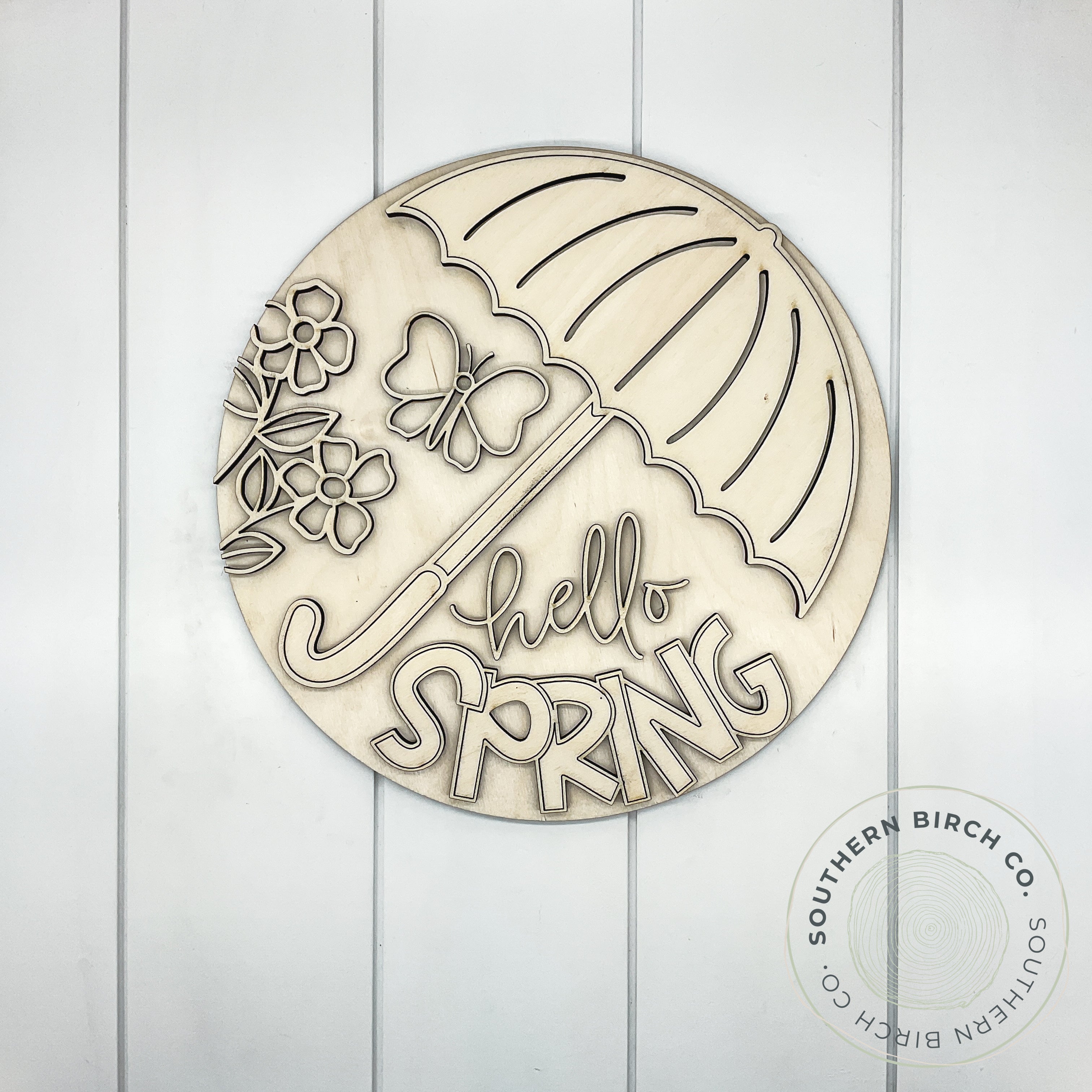 Hello Spring 3D Round Blank (Umbrella)