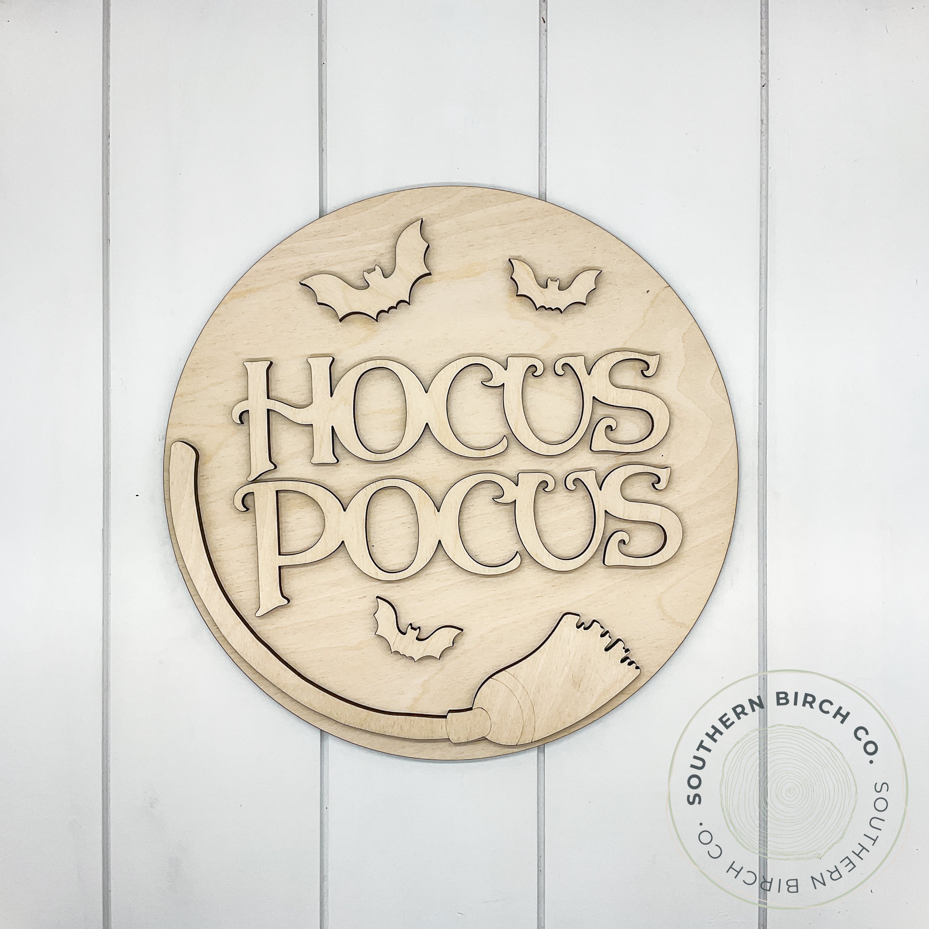 Hocus Pocus 3D Round Blank (Broom)