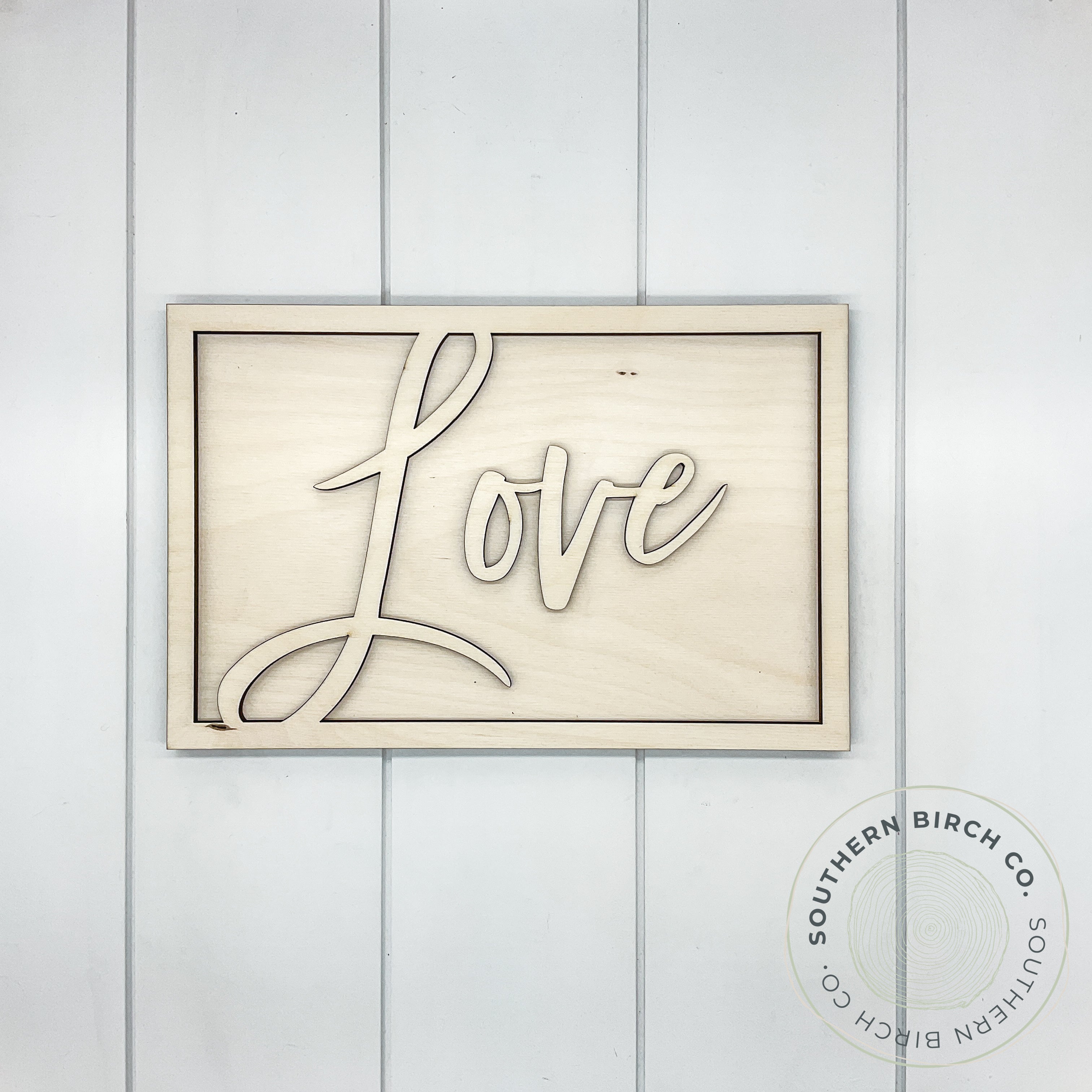 Love 3D Framed Sign Blank