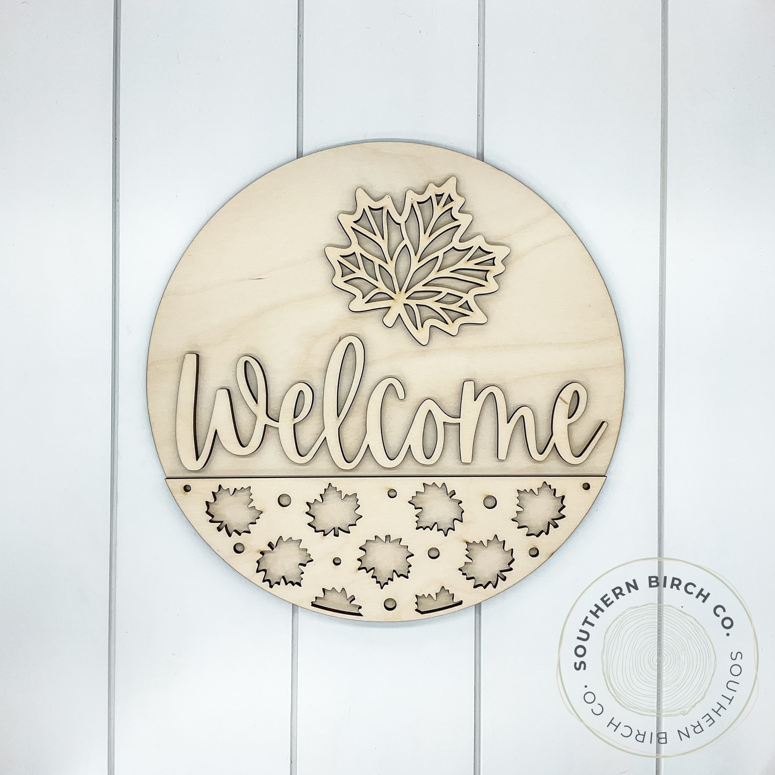 Welcome 3D Round Blank (Maple Leafs)