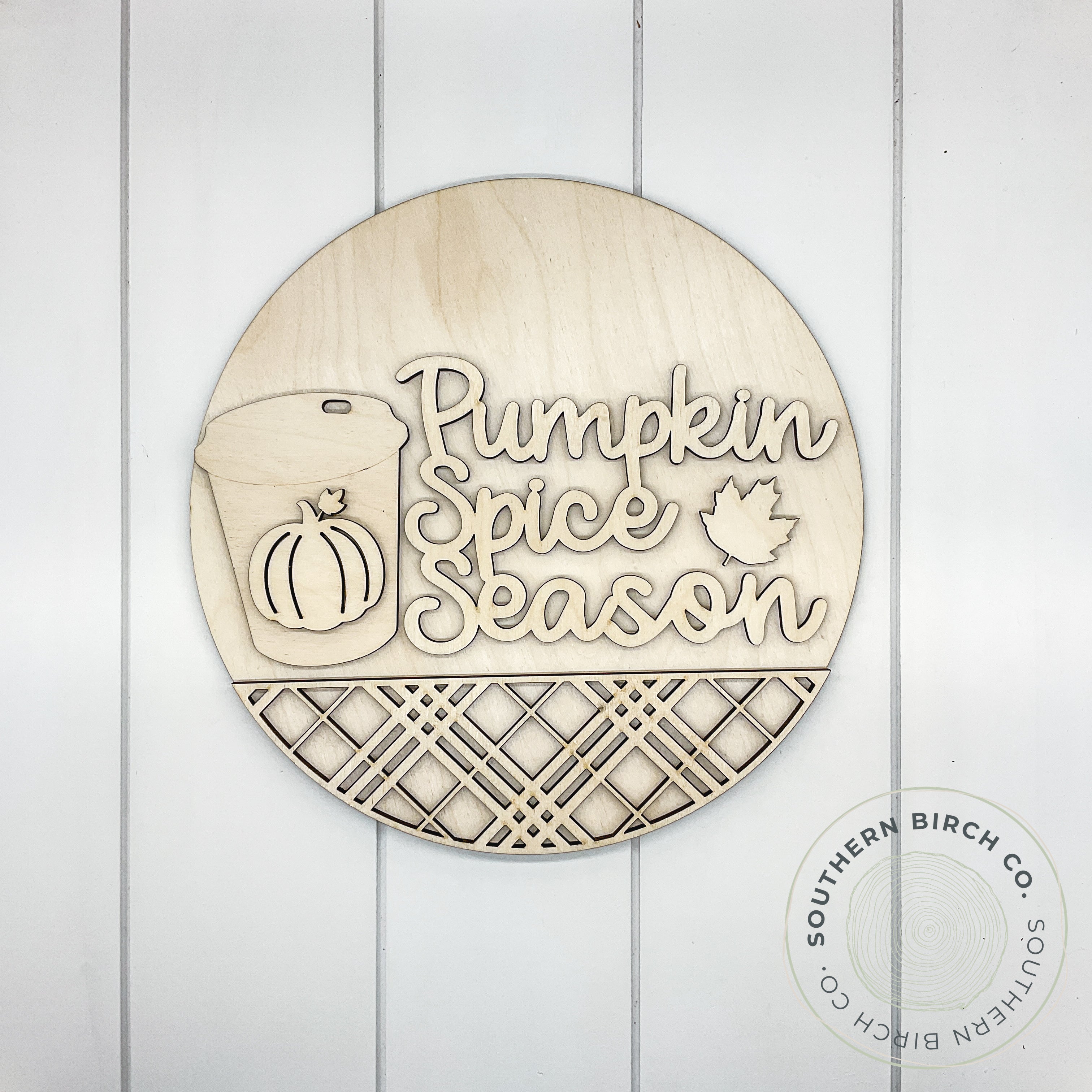 Pumpkin Spice Season 3D Round Blank