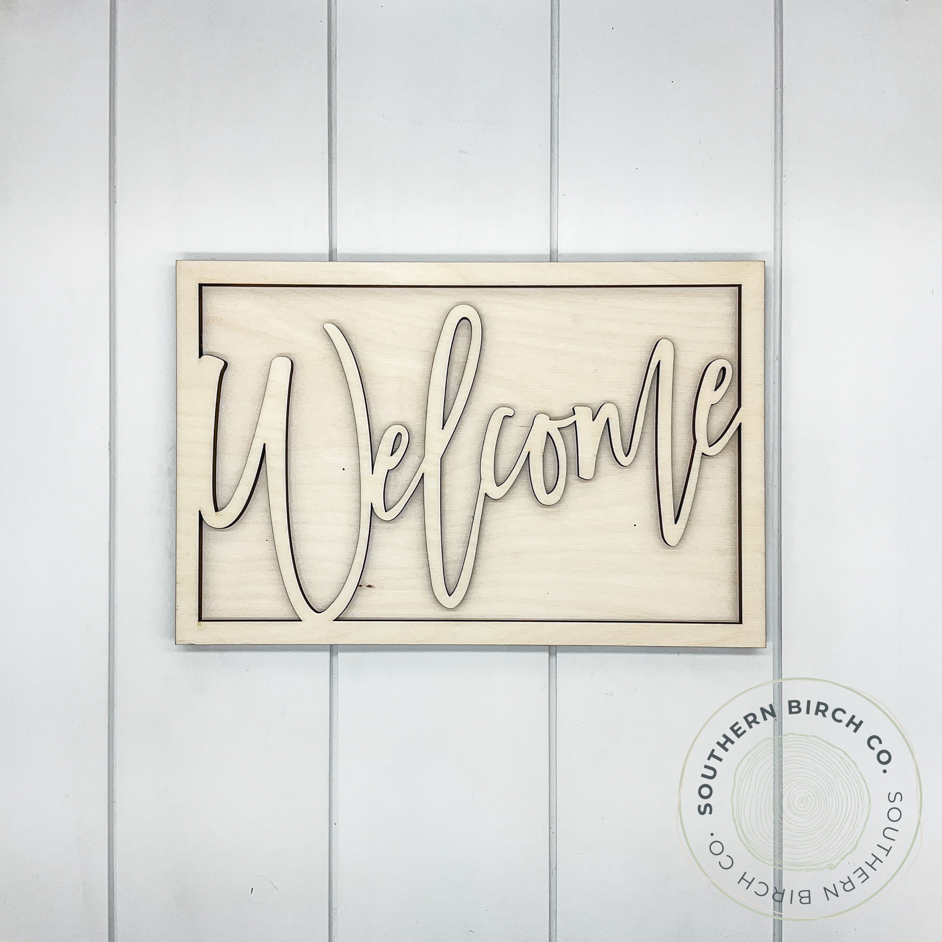 Welcome 3D Framed Sign Blank