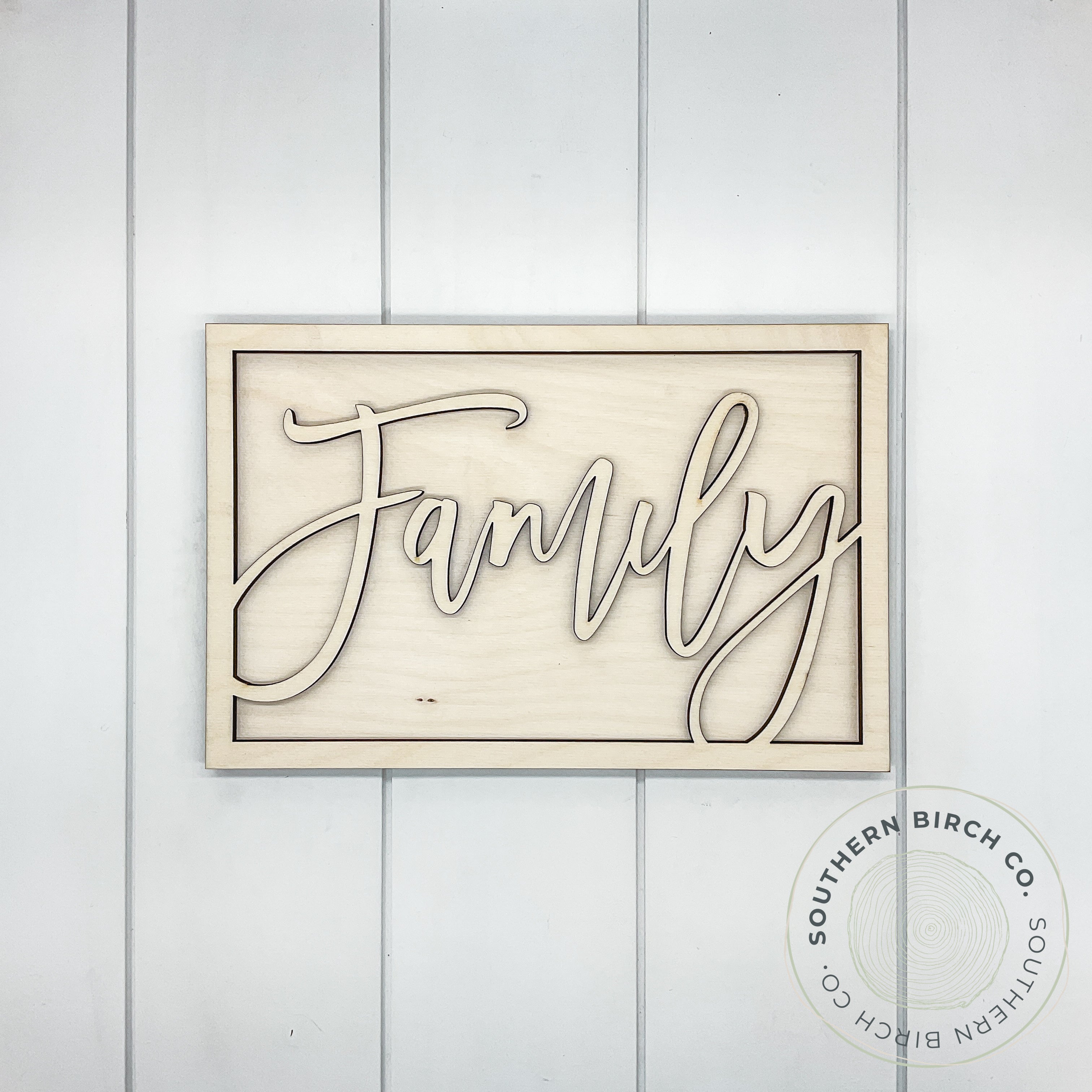 Family 3D Framed Sign Blank