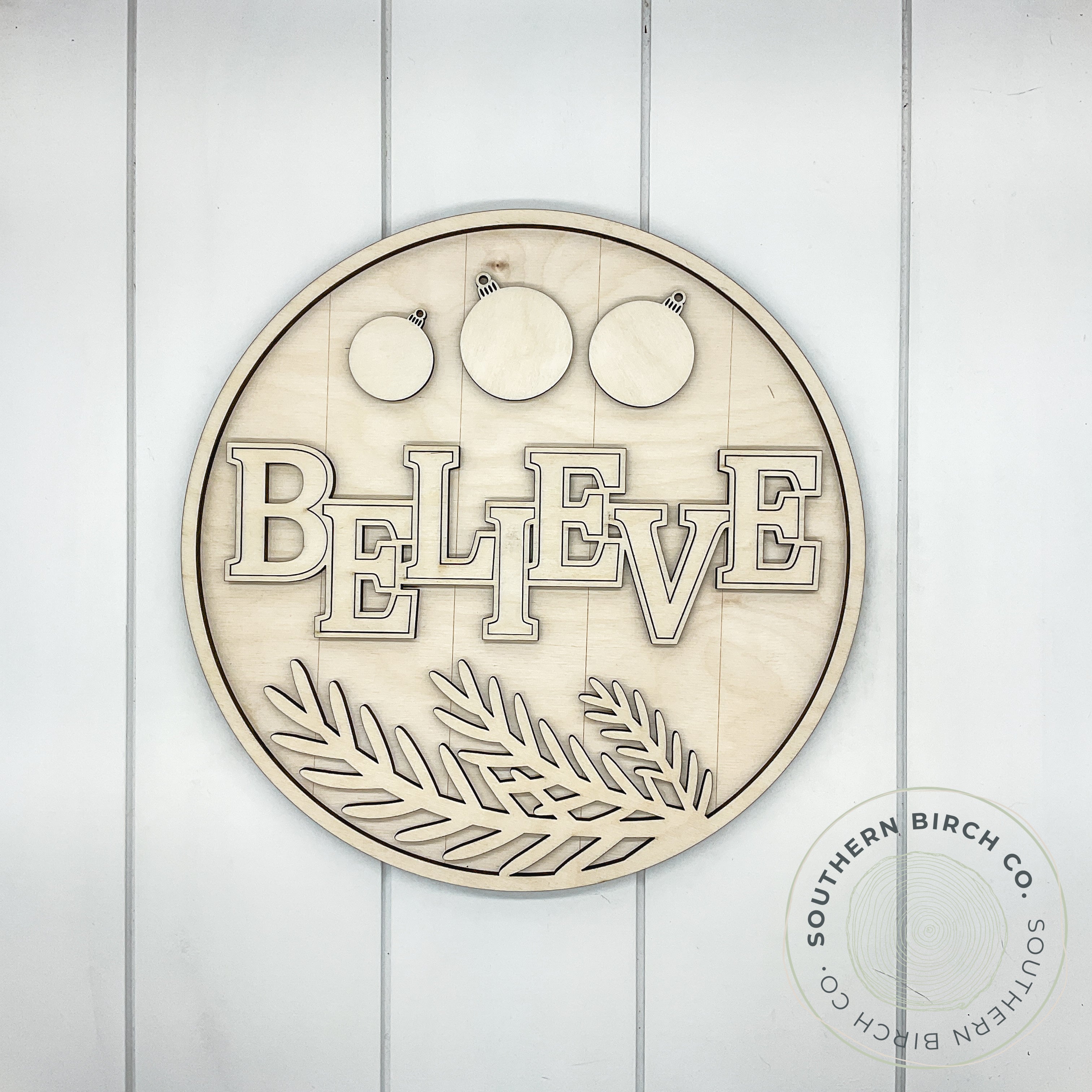 Believe 3D Round Blank