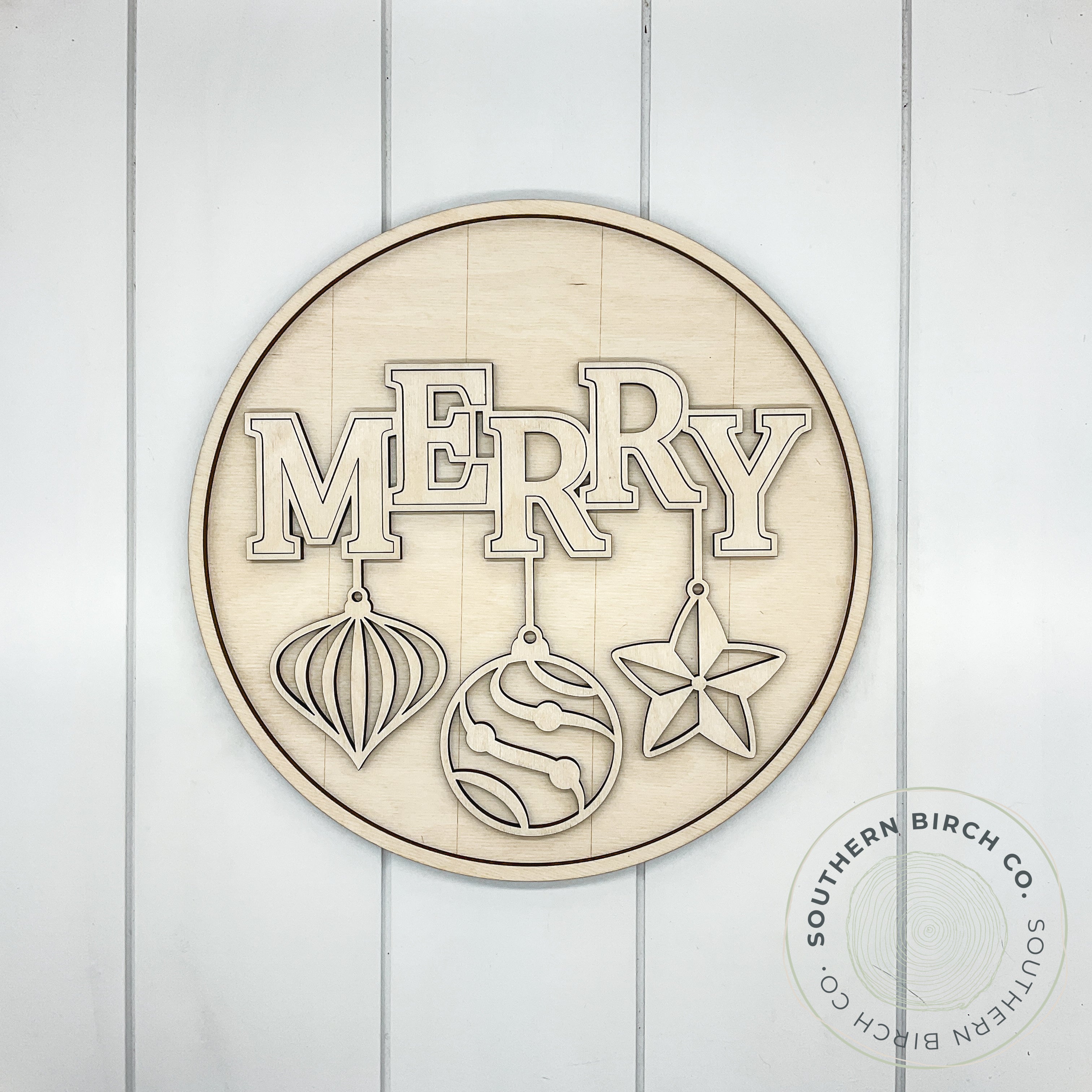 Merry 3D Round Blank