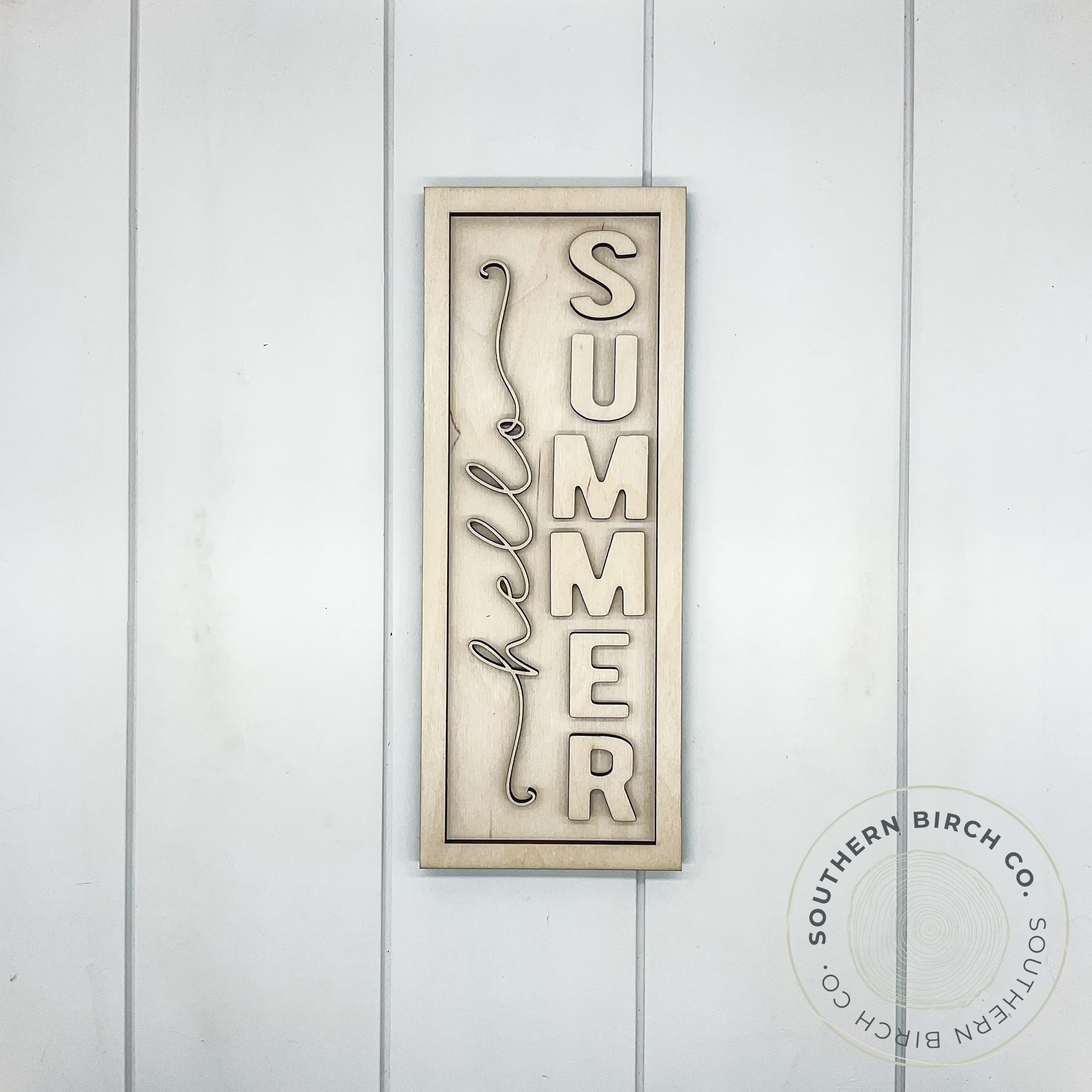 Hello Summer 3D Framed Sign Blank