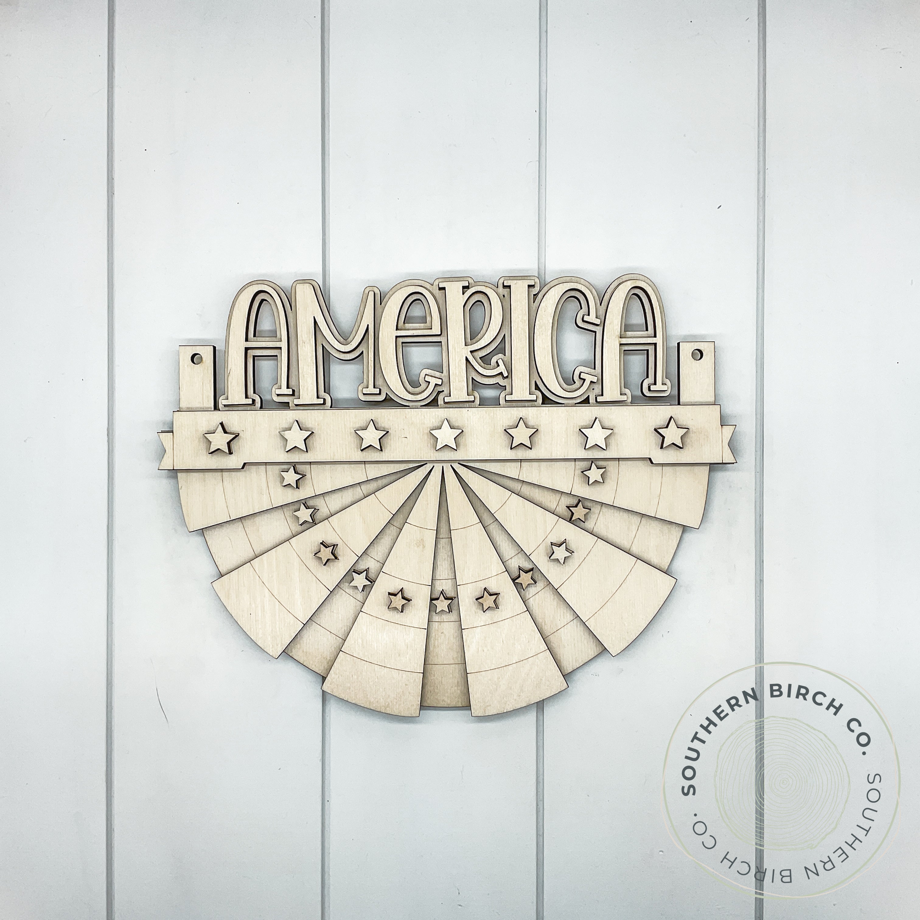American Flag Bunting 3D Blank