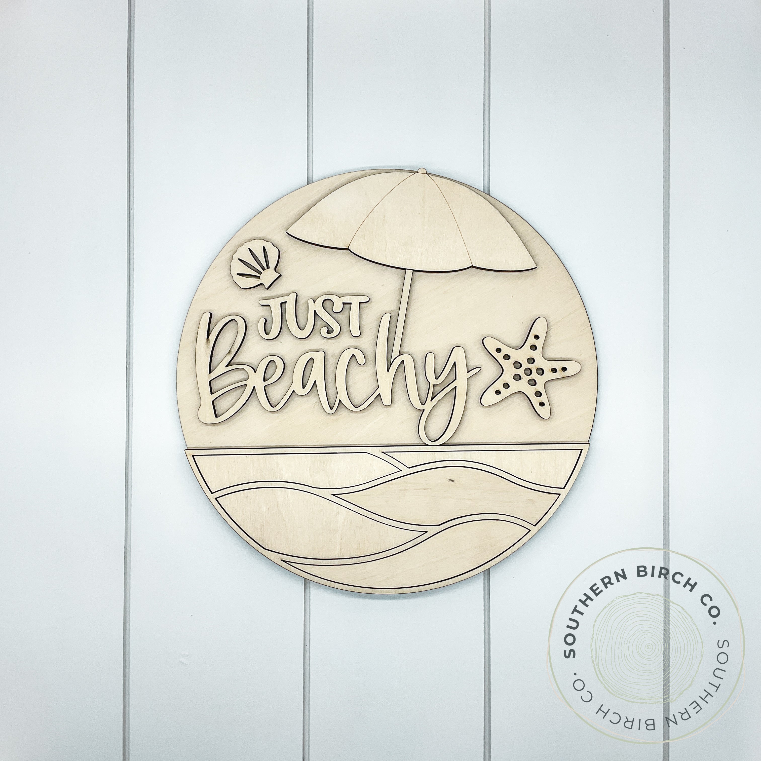 Just Beachy 3D Round Blank