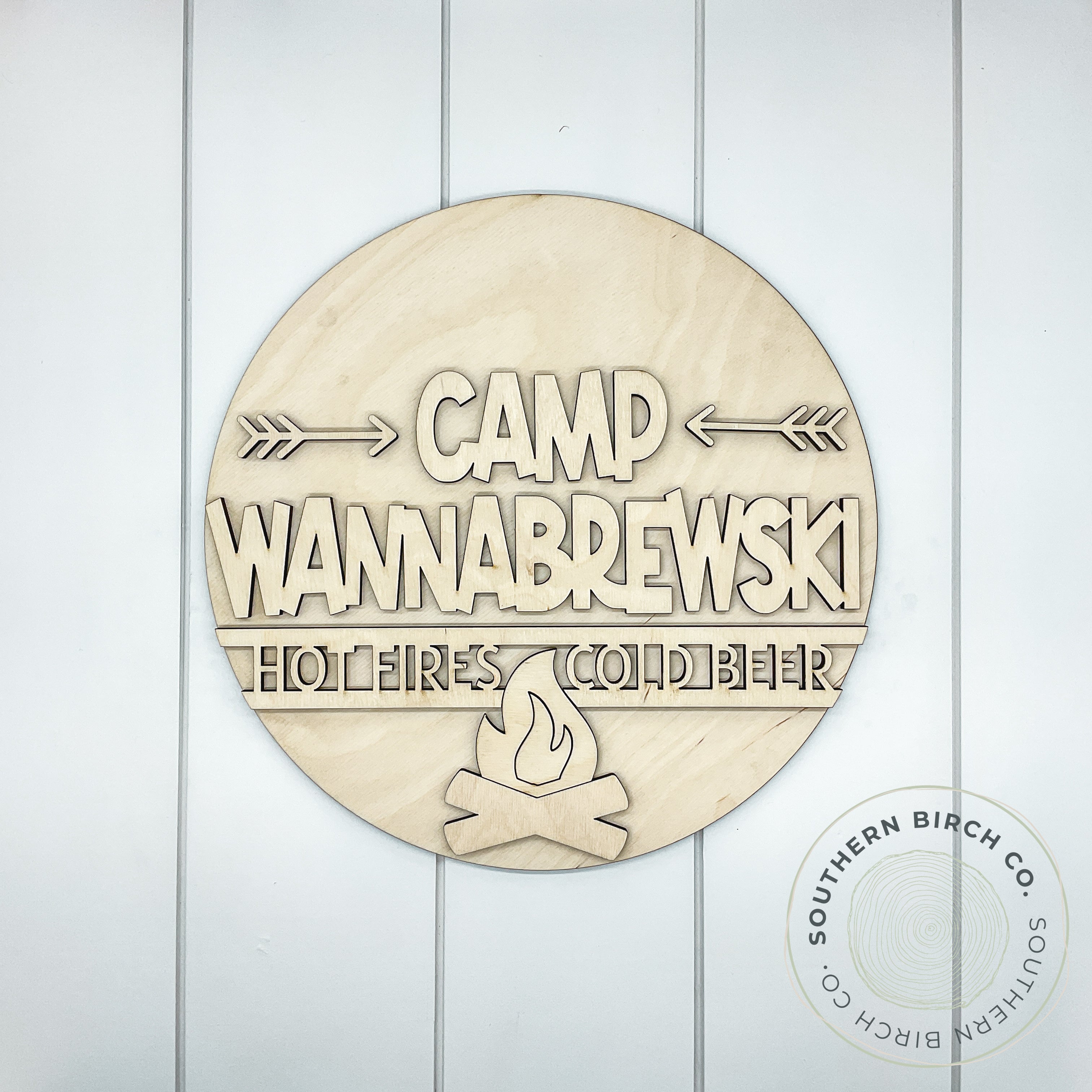 Camp Wannabrewski 3D Round Blank