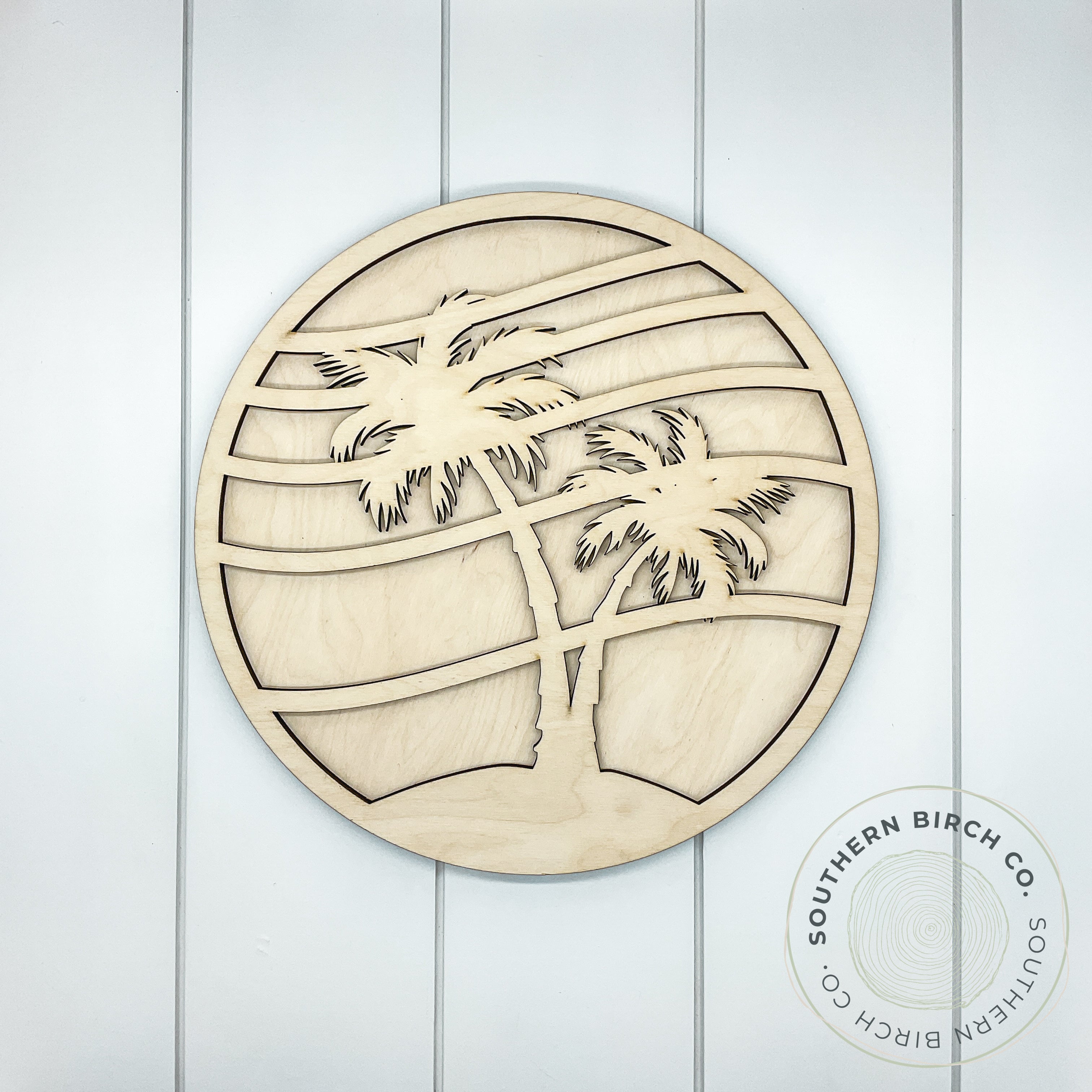 Palm Trees 3D Round Blank