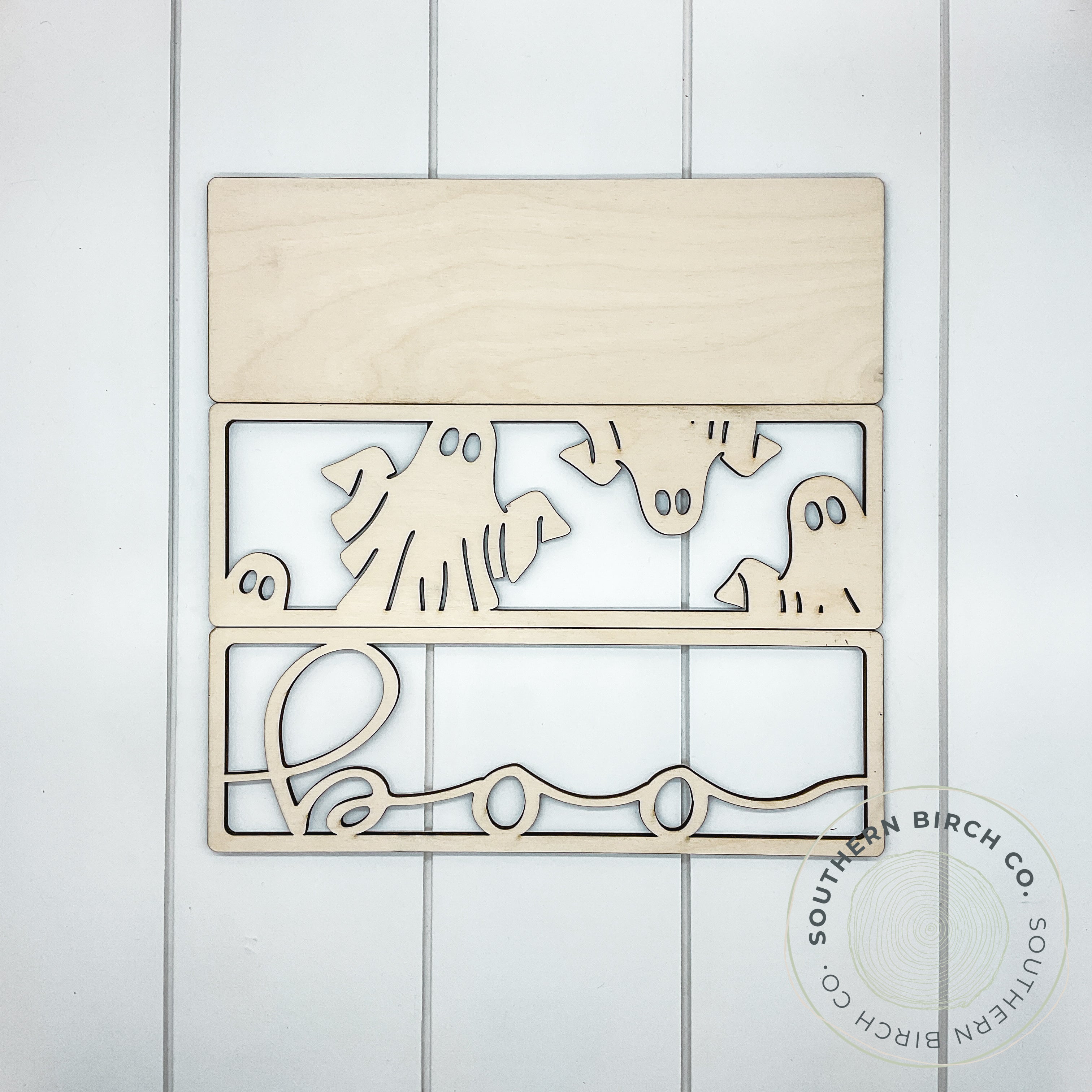 Boo 3D Framed Sign Blank