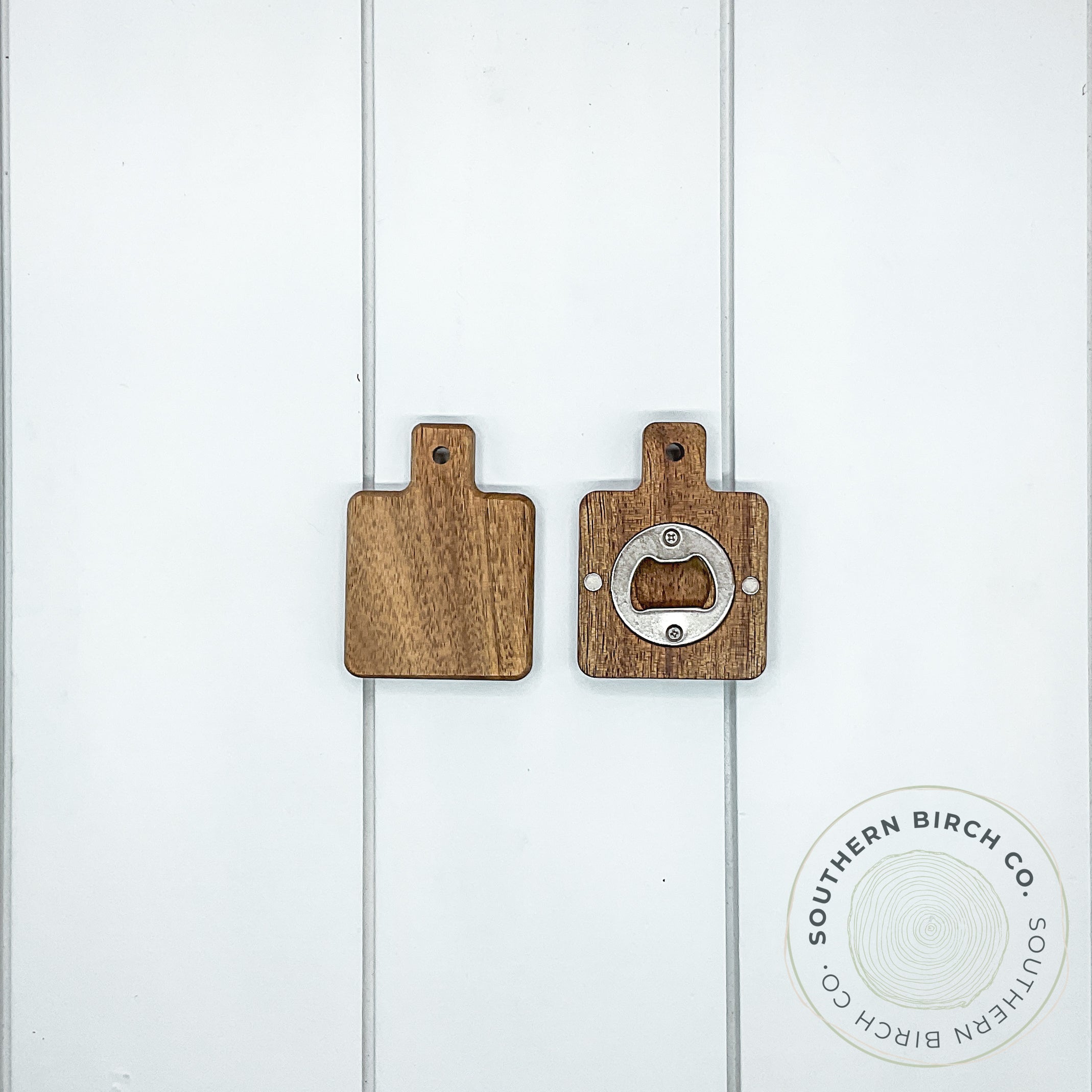 Acacia Wood Bottle Opener (Square Keychain)