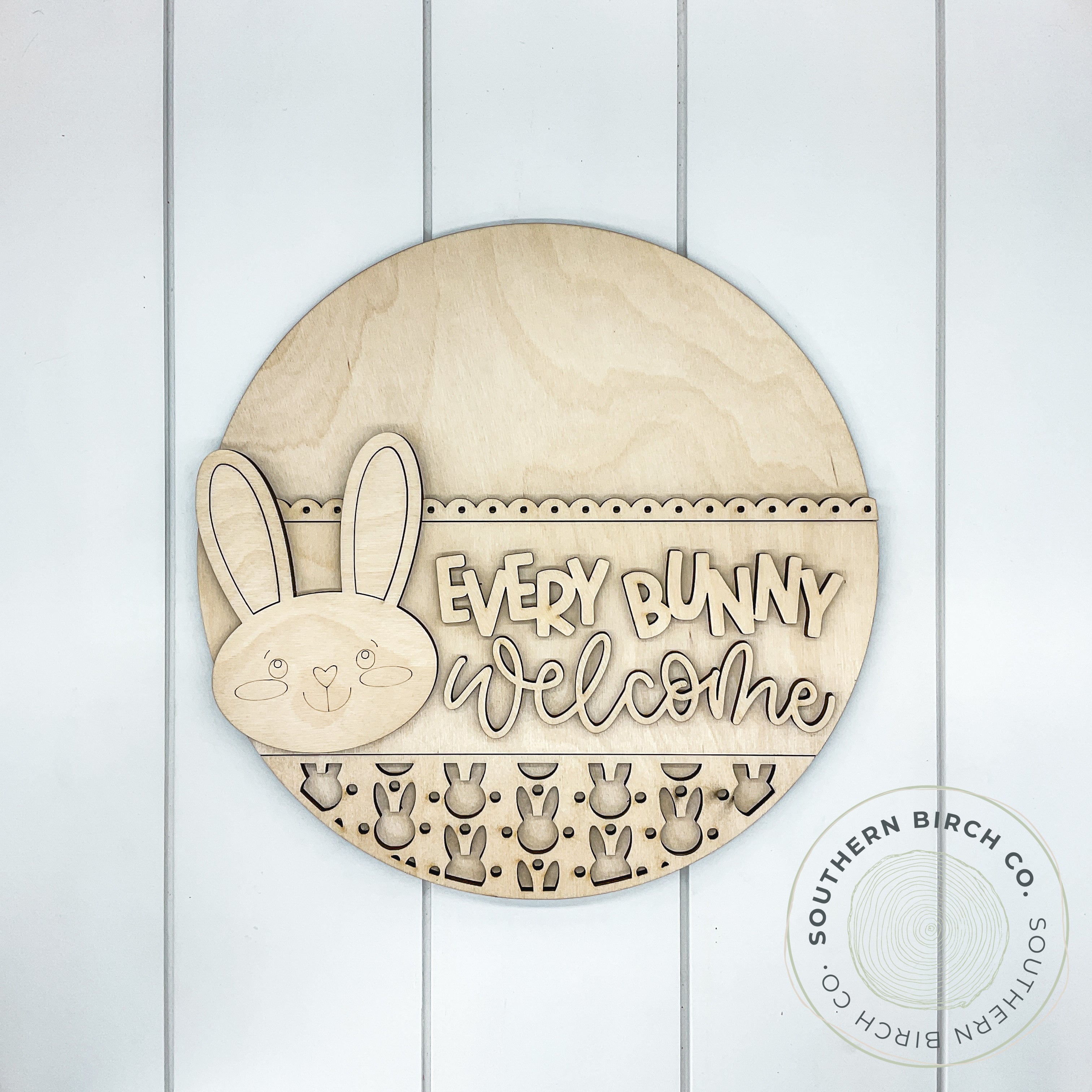 Every Bunny Welcome 3D Round Blank