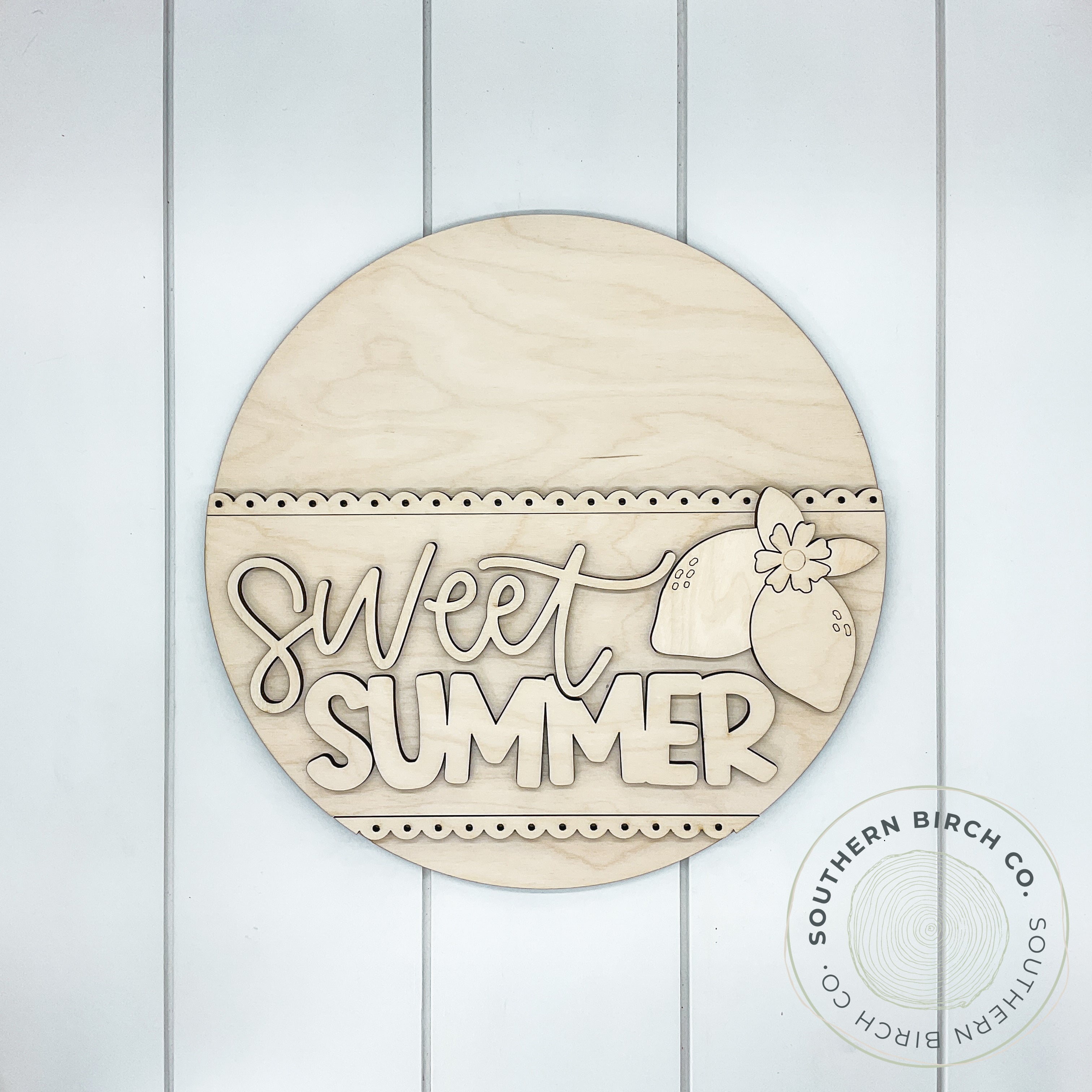 Sweet Summer 3D Round Blank