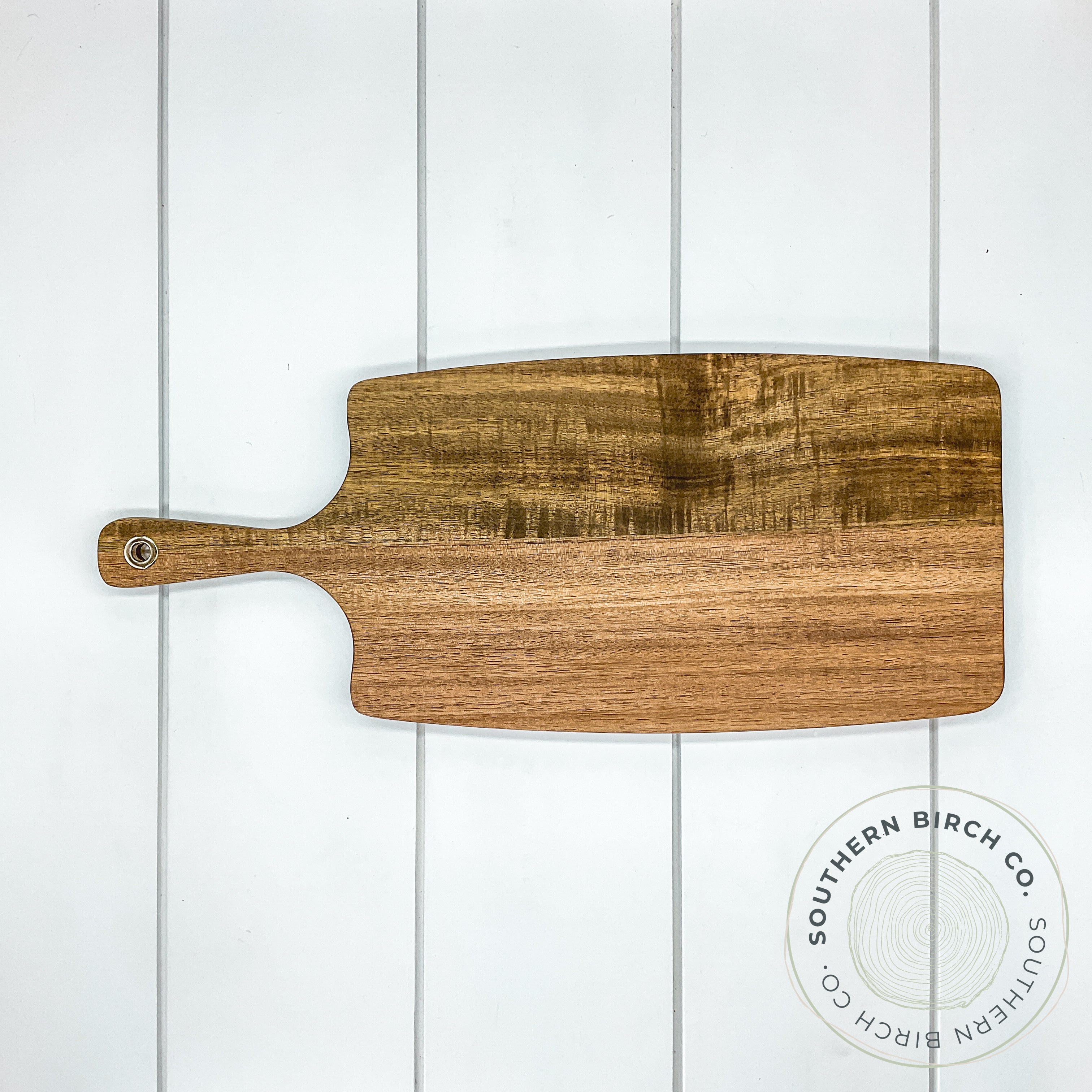 Acacia Wood Cutting Board (Paddle - Thin Handle)