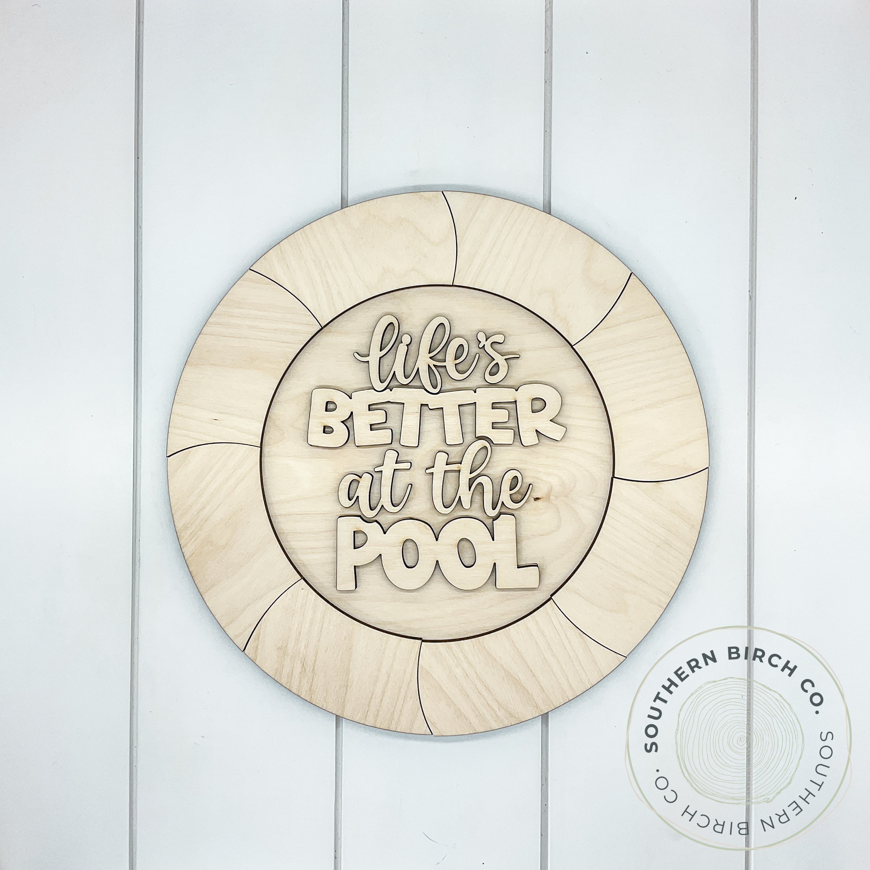 Life's Better At The Pool 3D Round Blank