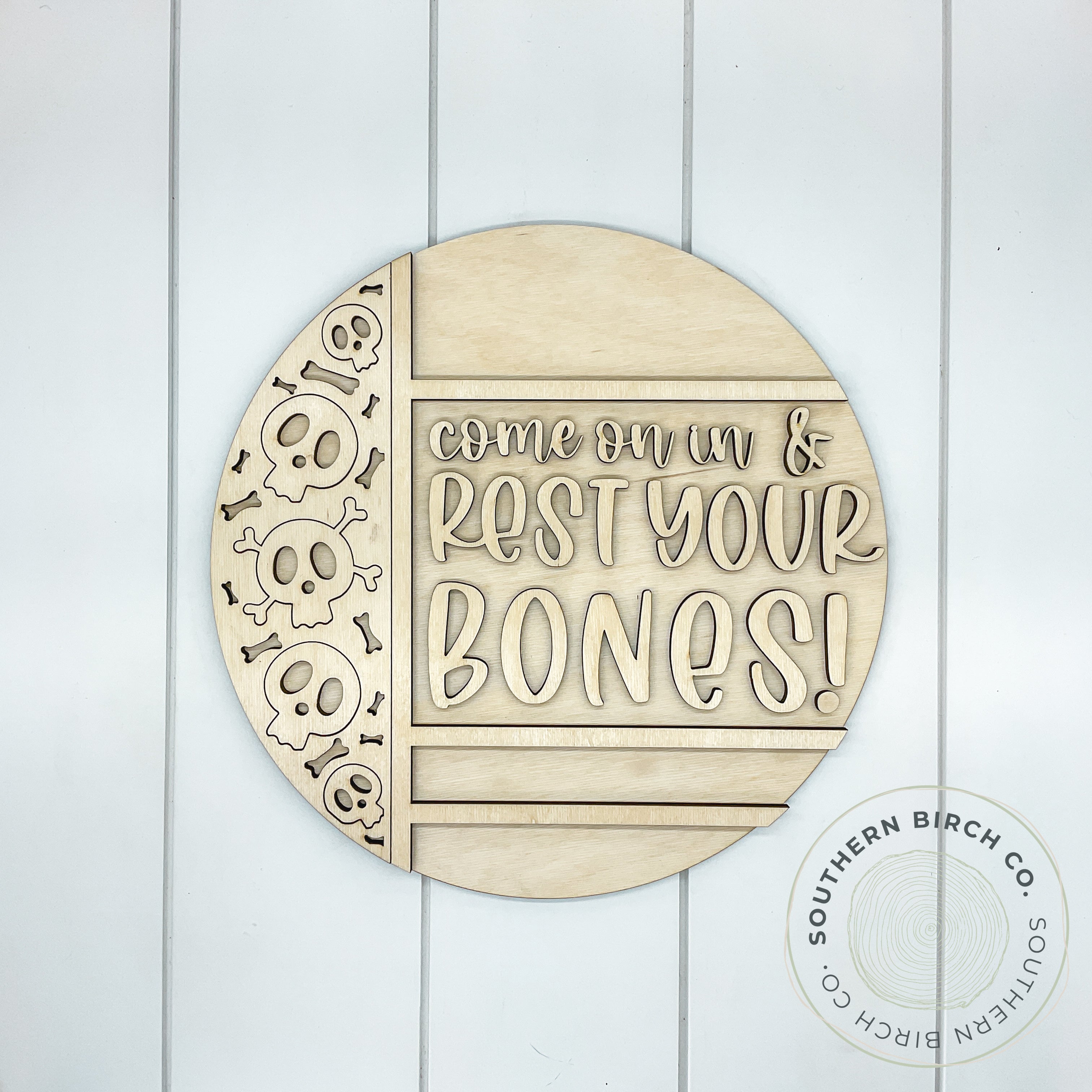 Rest Your Bones 3D Round Blank