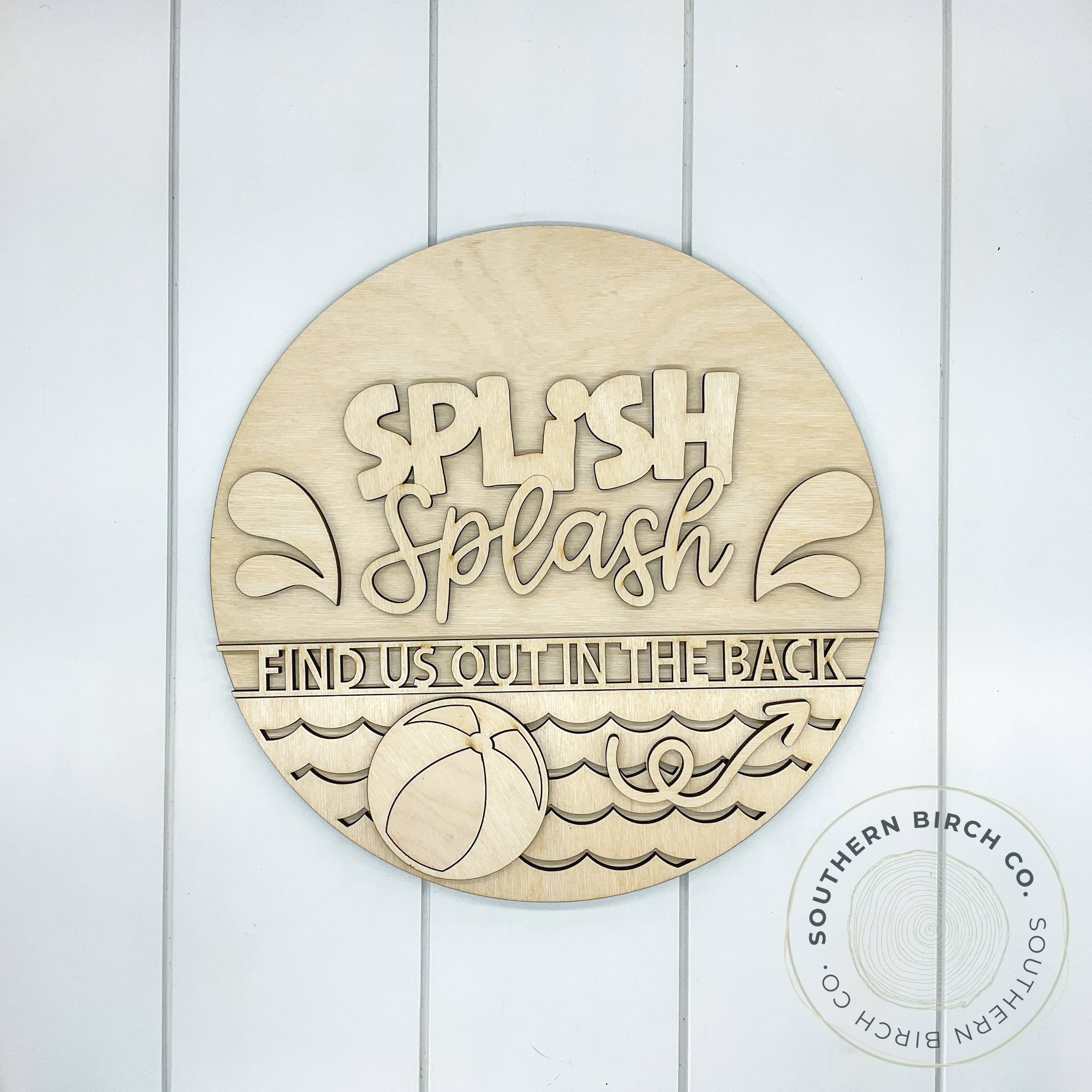 Splish Splash 3D Round Blank