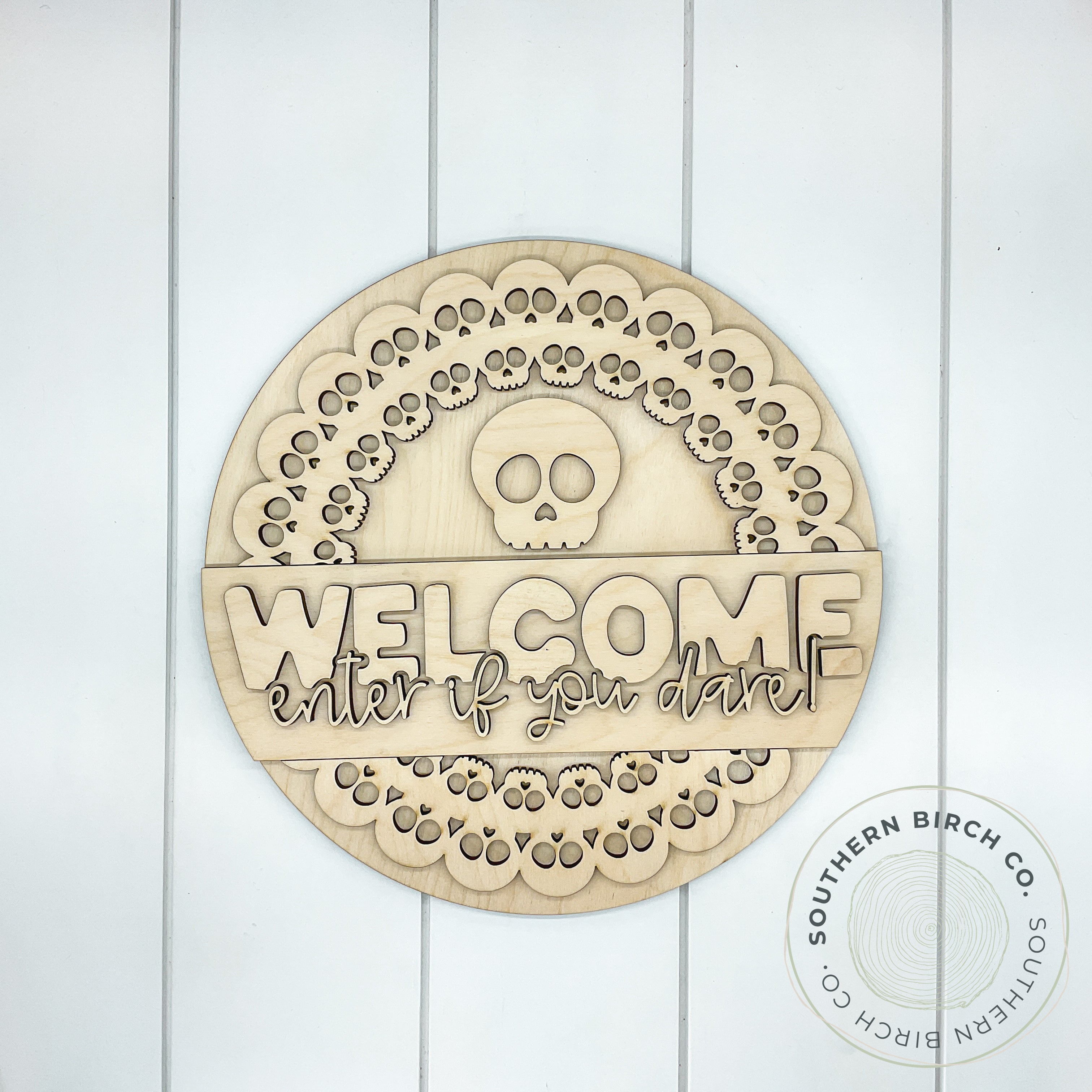 Welcome Enter If You Dare 3D Round Blank