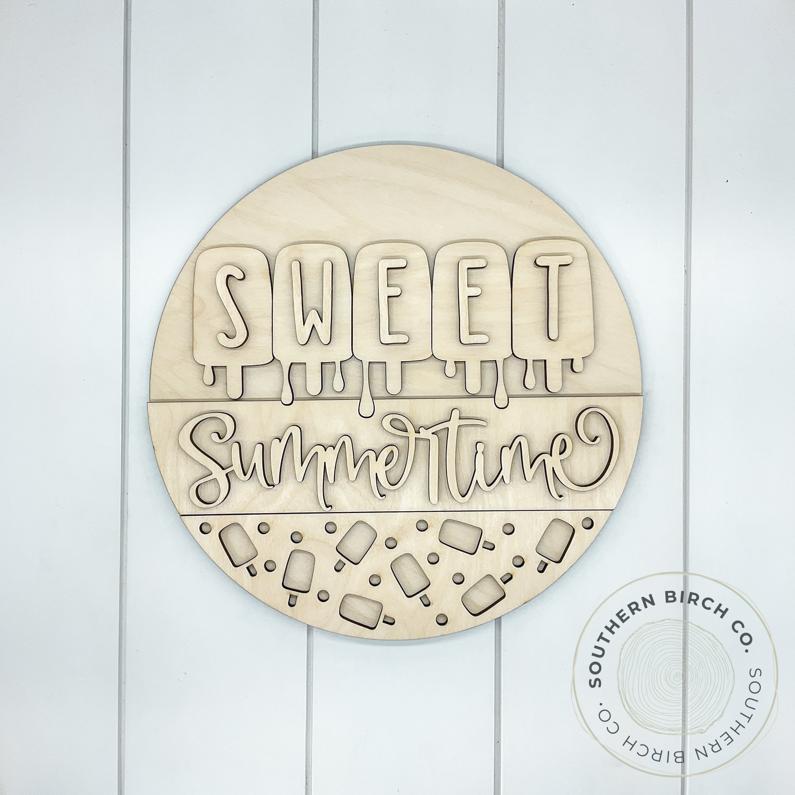 Sweet Summertime 3D Round Blank (Popsicles)
