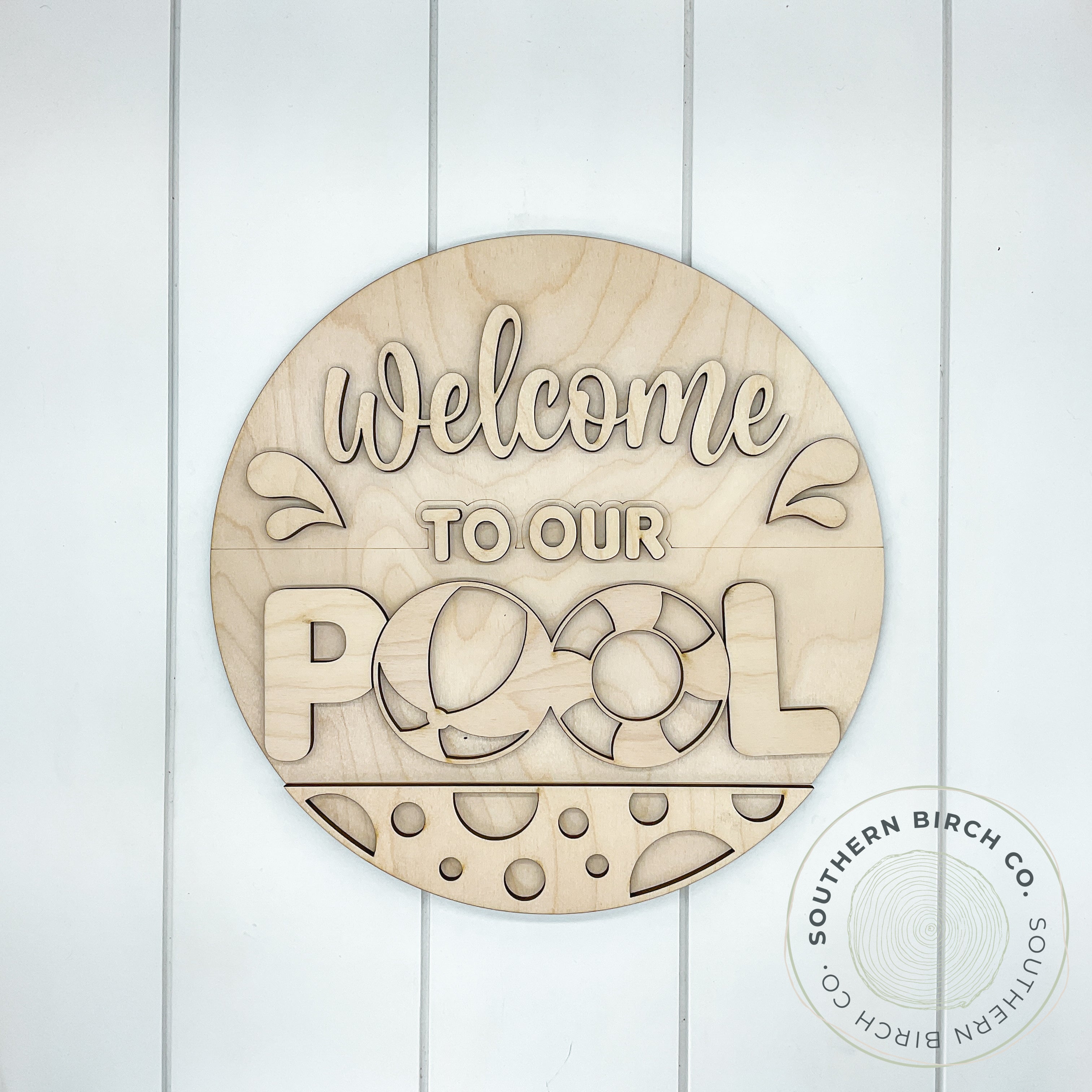 Welcome To Our Pool 3D Round Blank (Beach Ball)