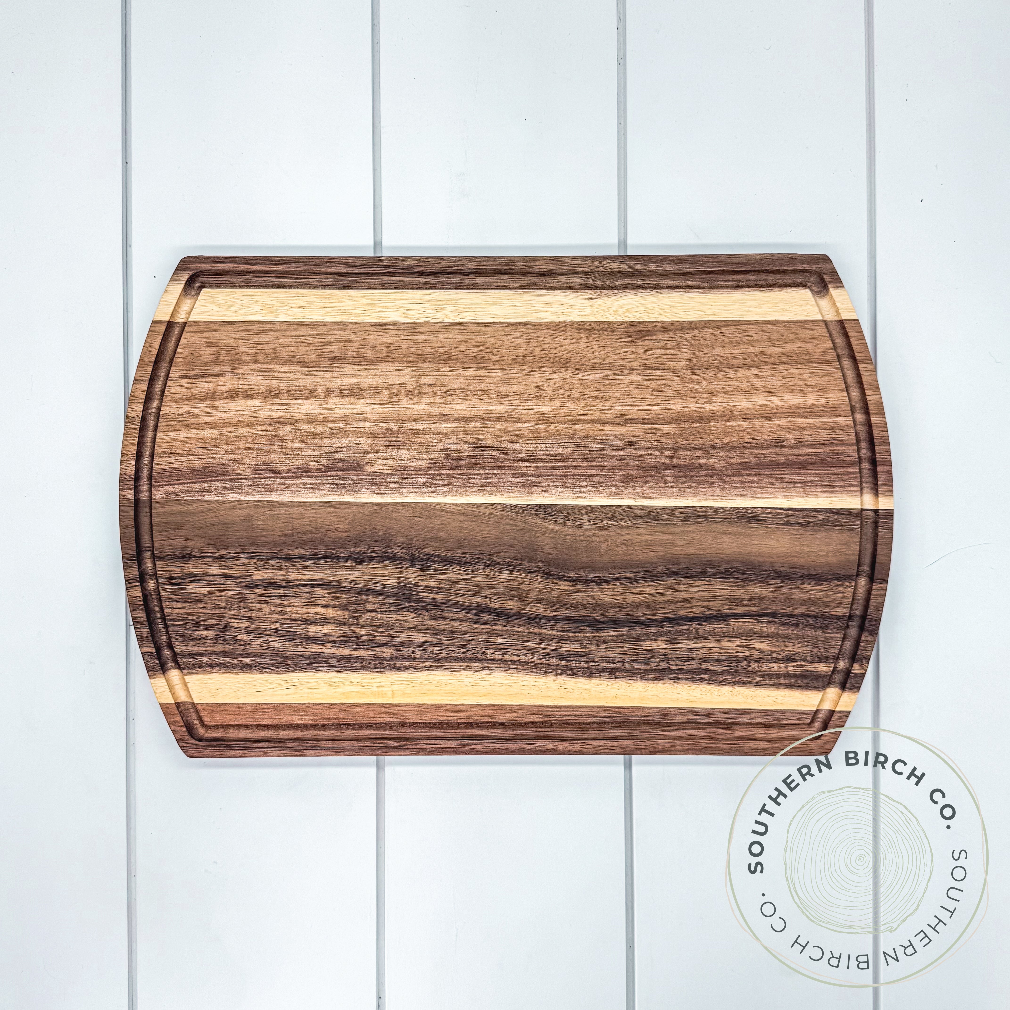 Acacia Wood Cutting Board (Rounded Rectangular Thin)