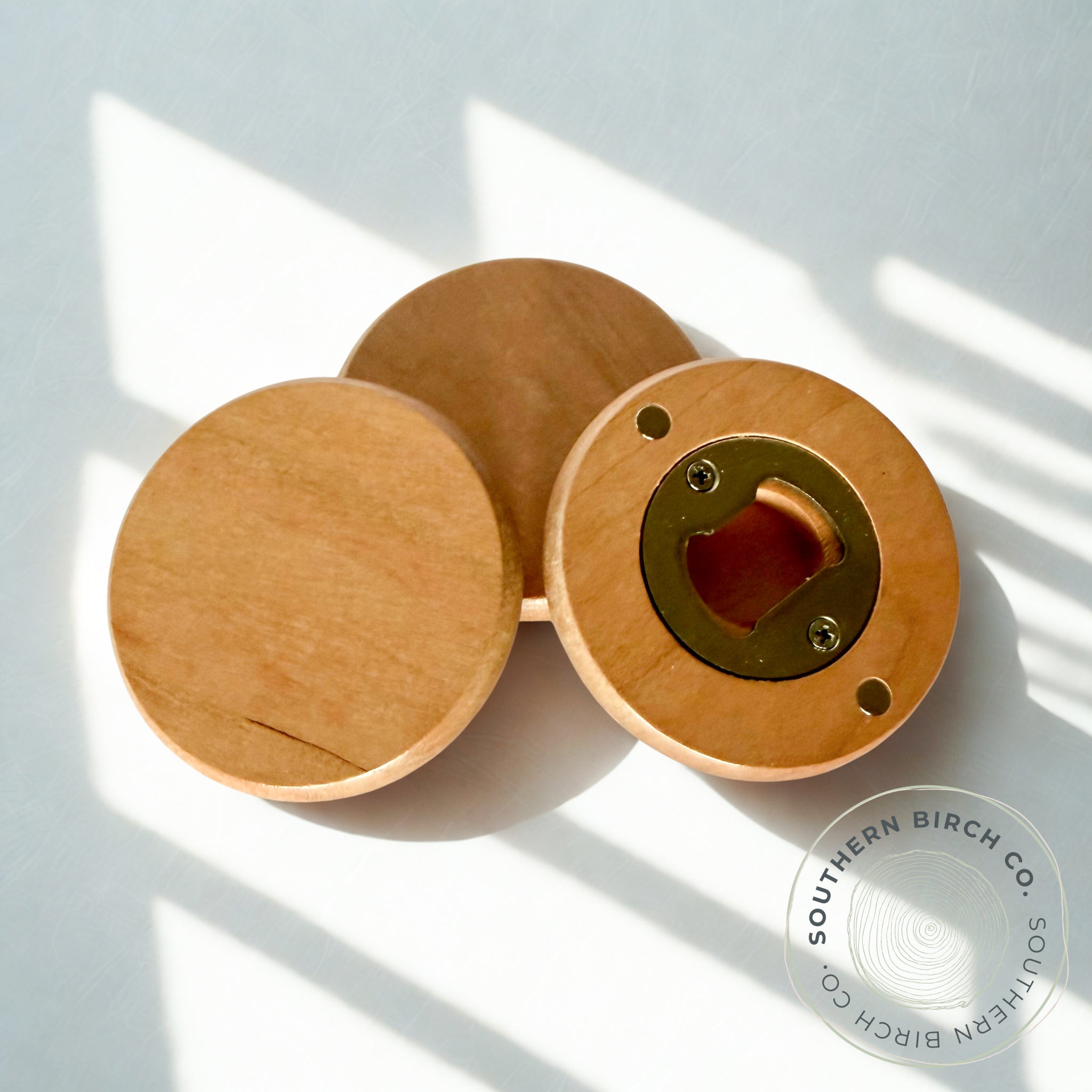 Cherry Wood Bottle Opener (Round)