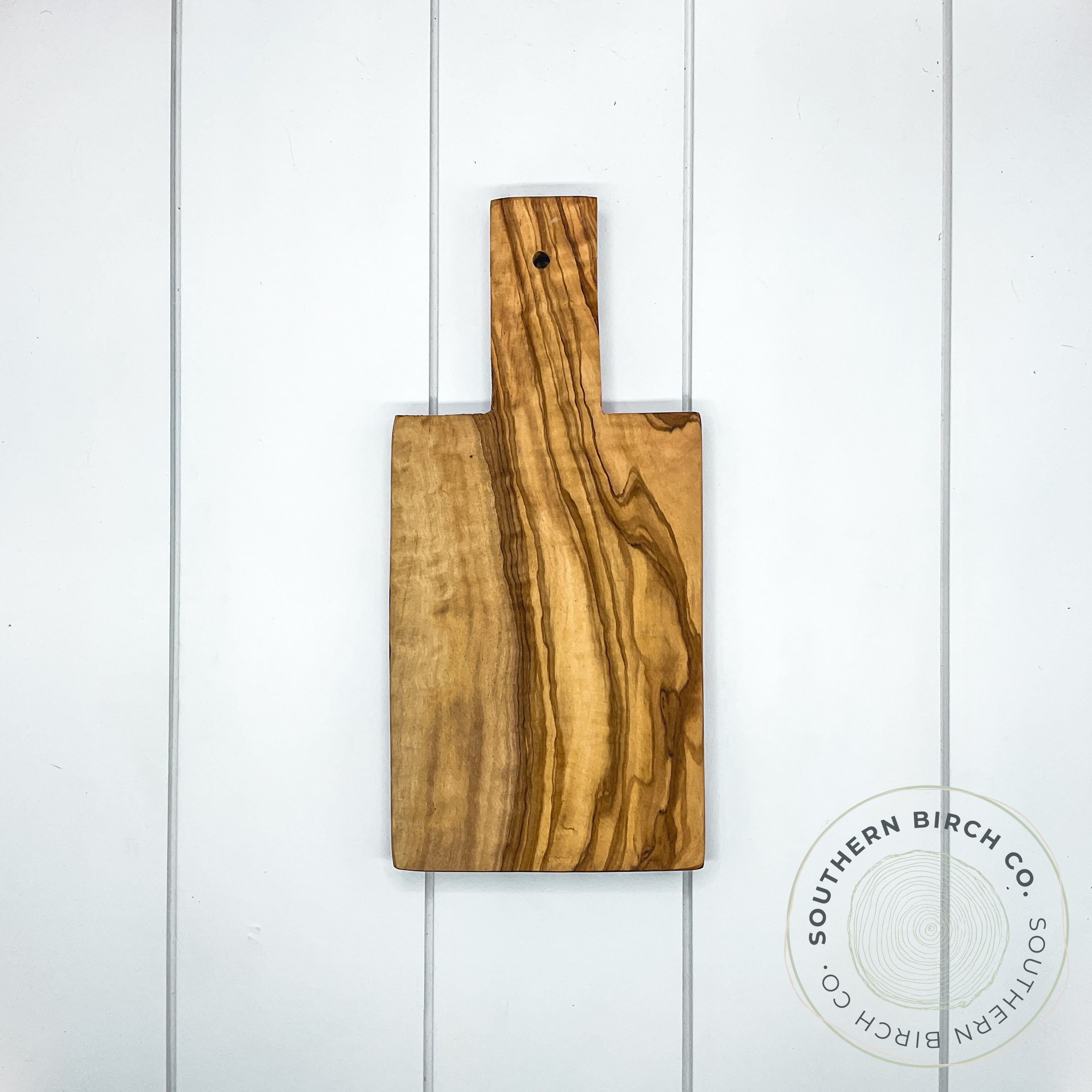 Olive Wood Cutting Board (Rectangular Handle)